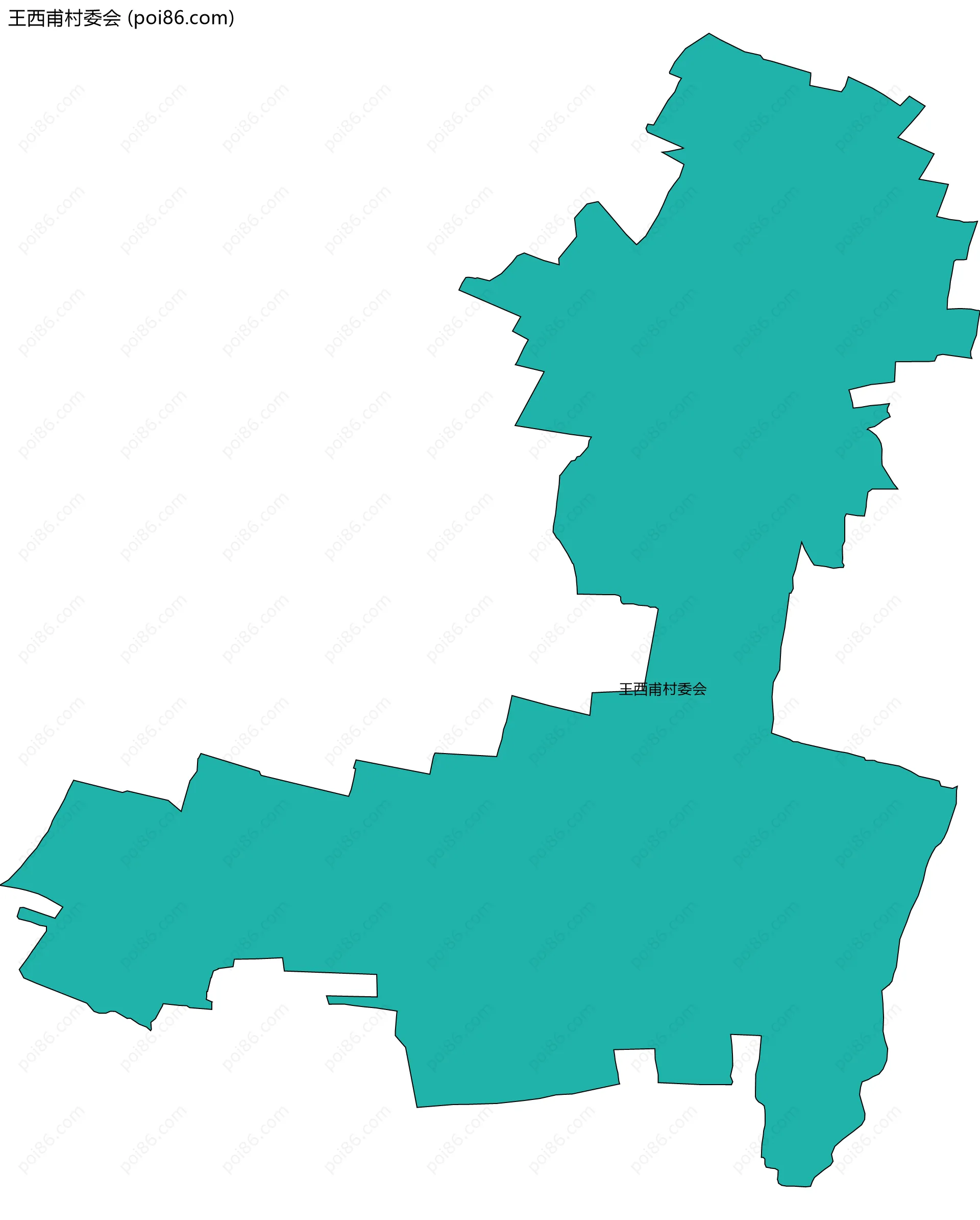 王西甫村委会边界地图