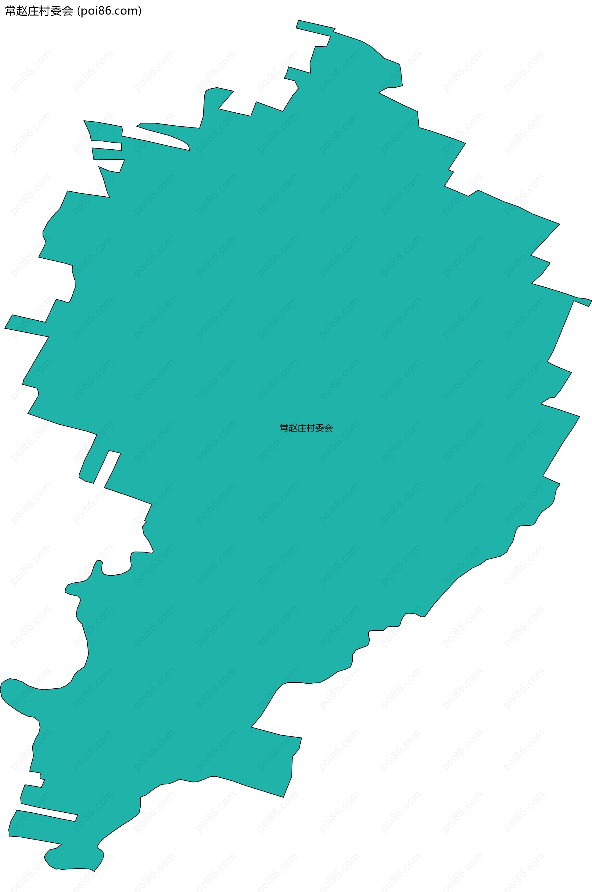 常赵庄村委会边界地图
