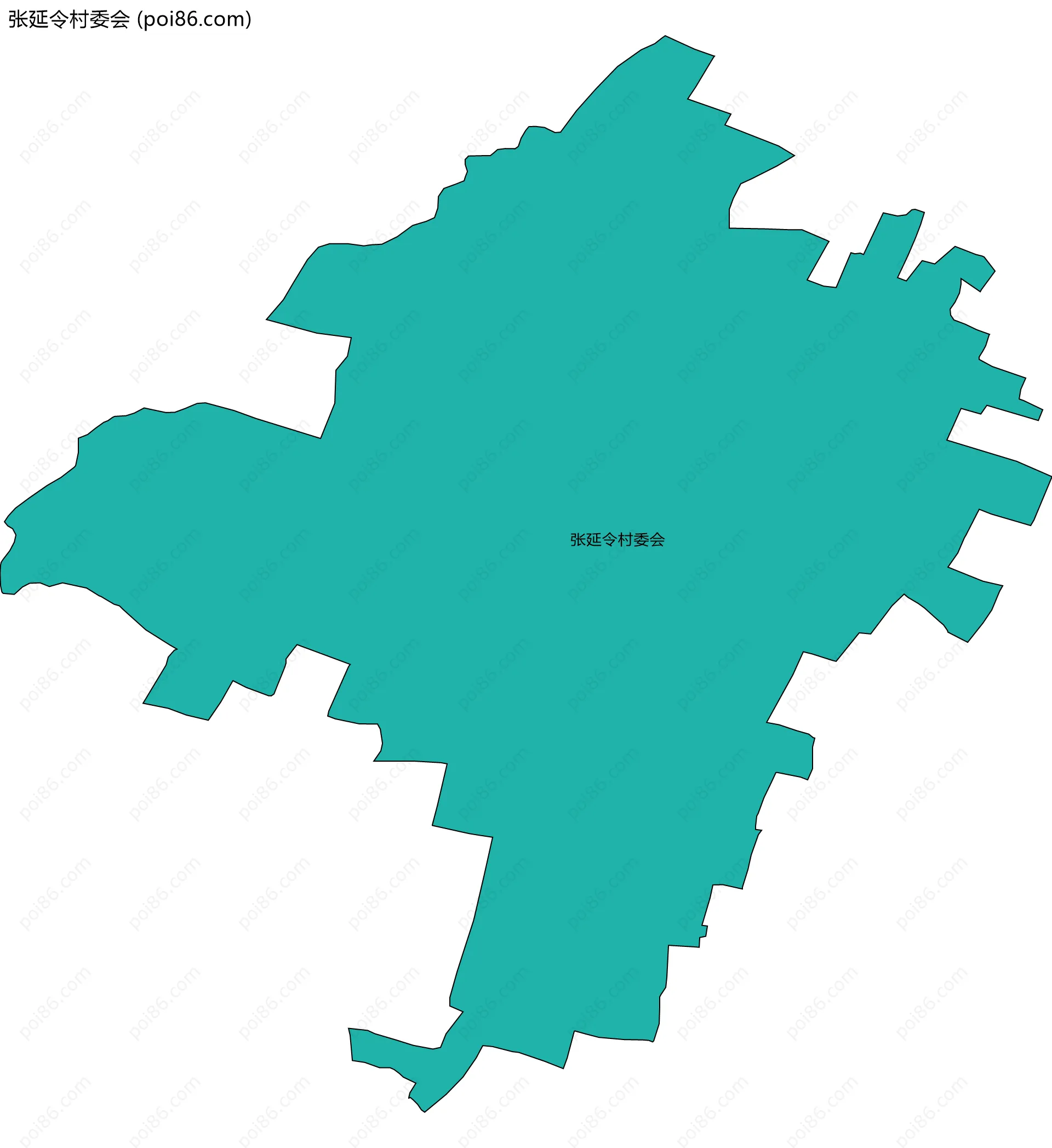 张延令村委会边界地图