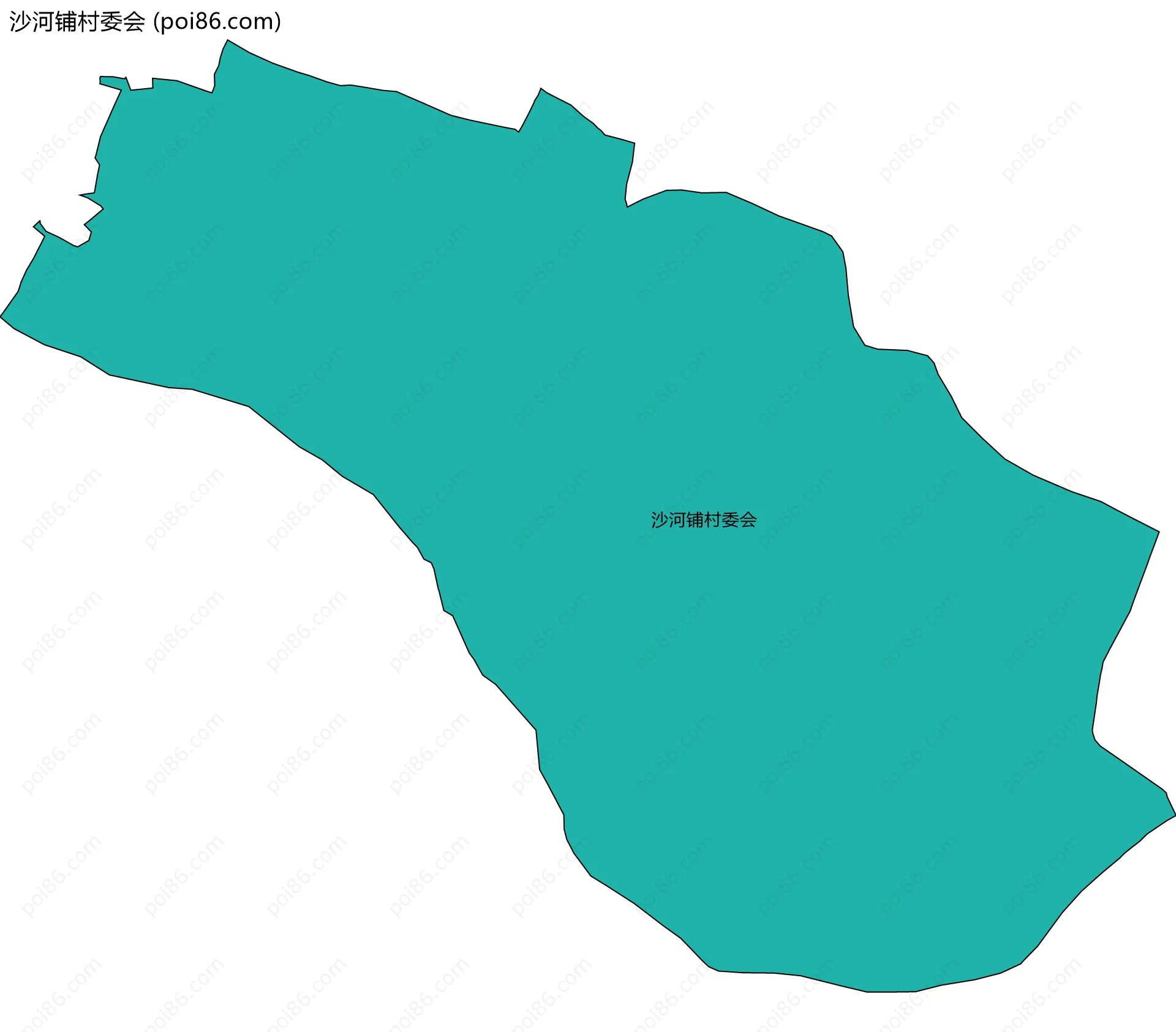 沙河铺村委会边界地图