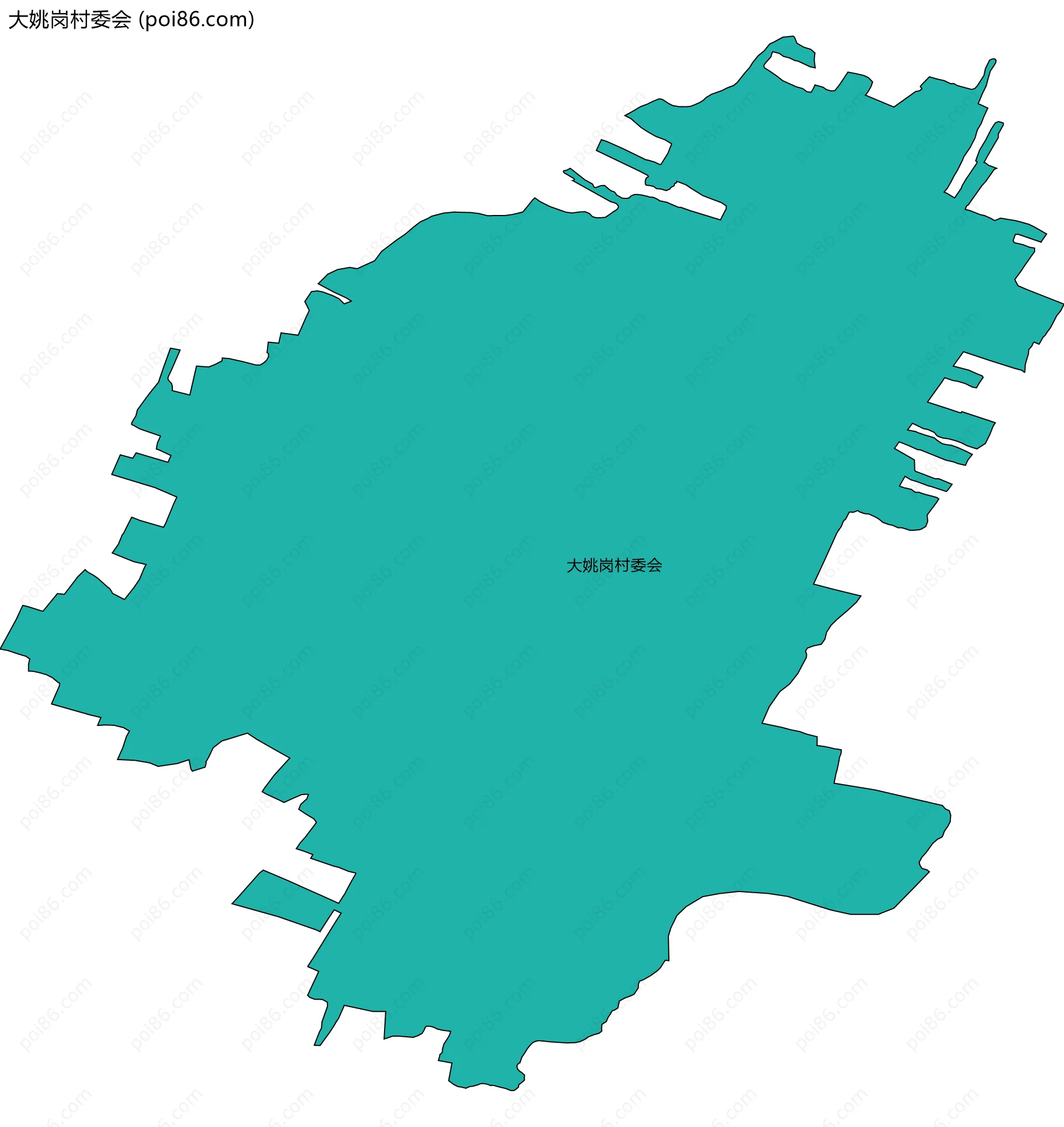 大姚岗村委会边界地图