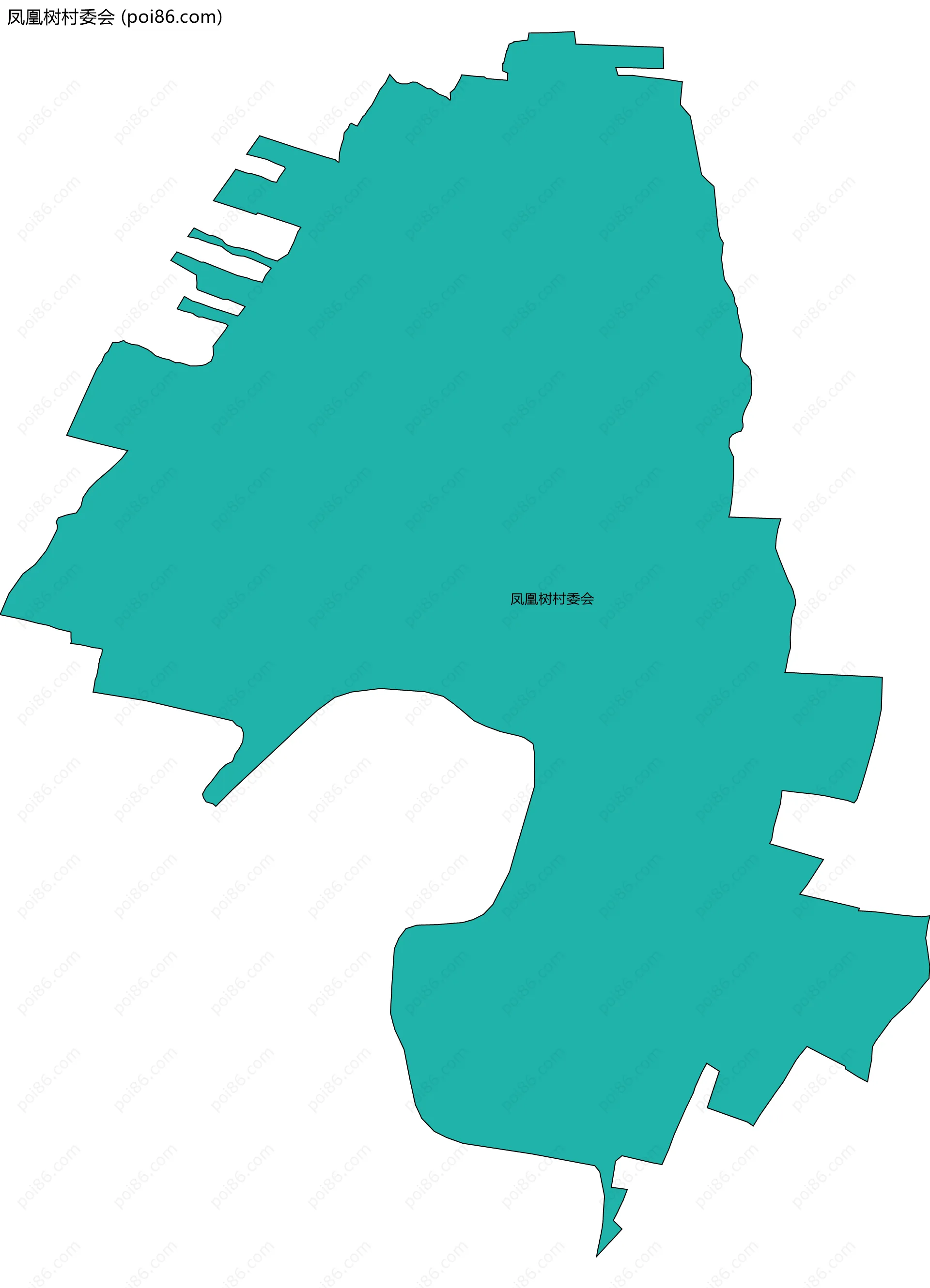 凤凰树村委会边界地图