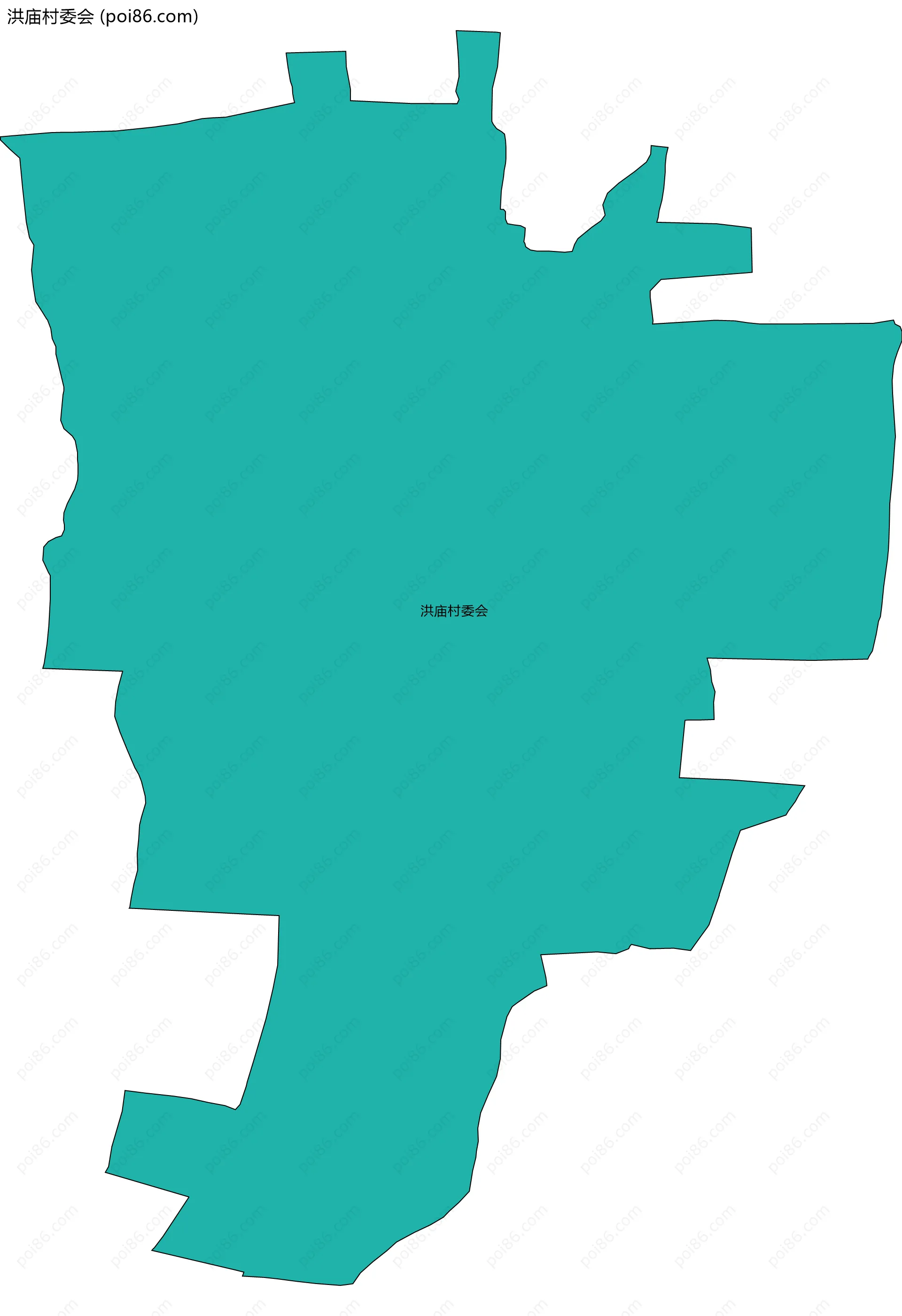 洪庙村委会边界地图