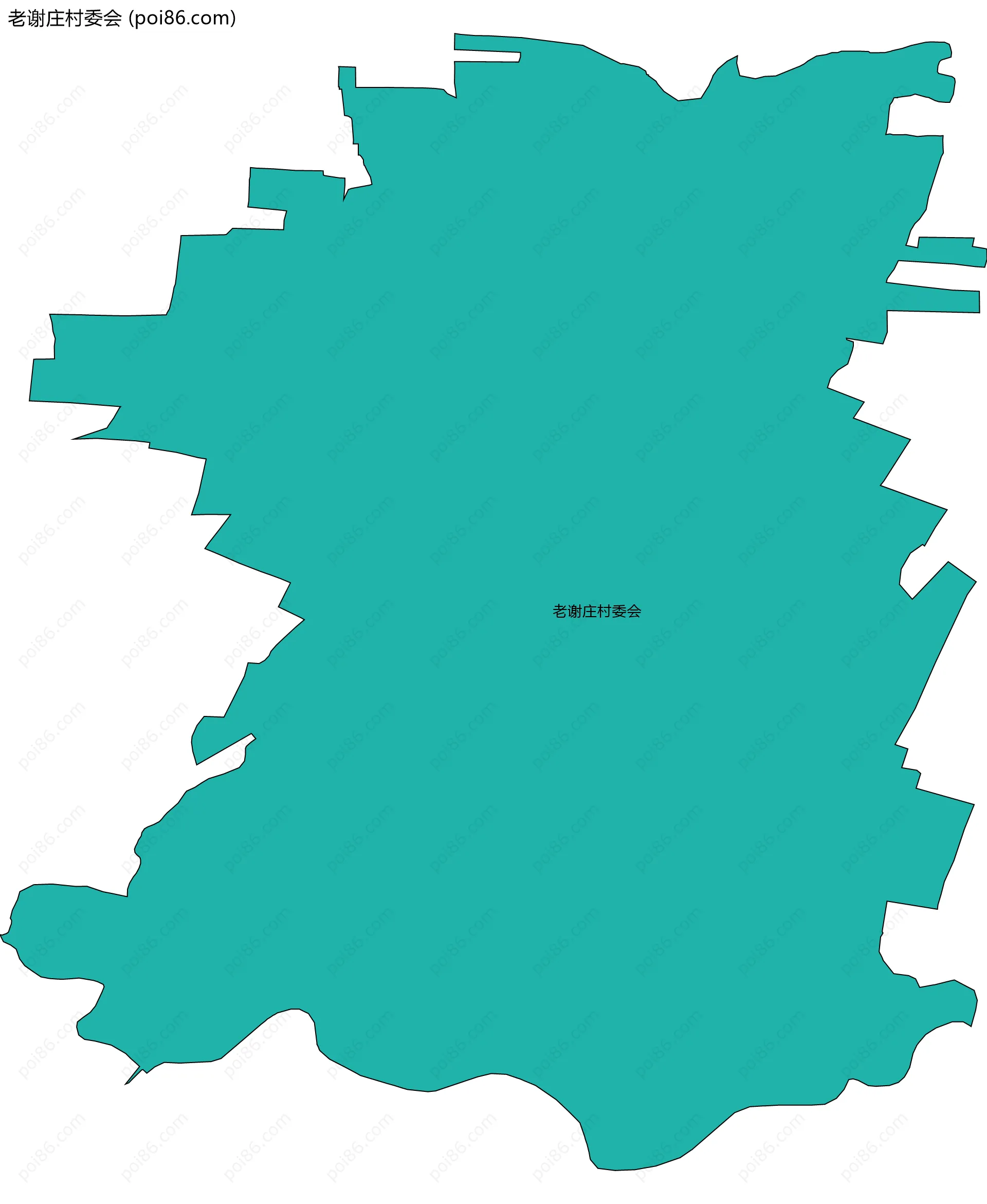 老谢庄村委会边界地图