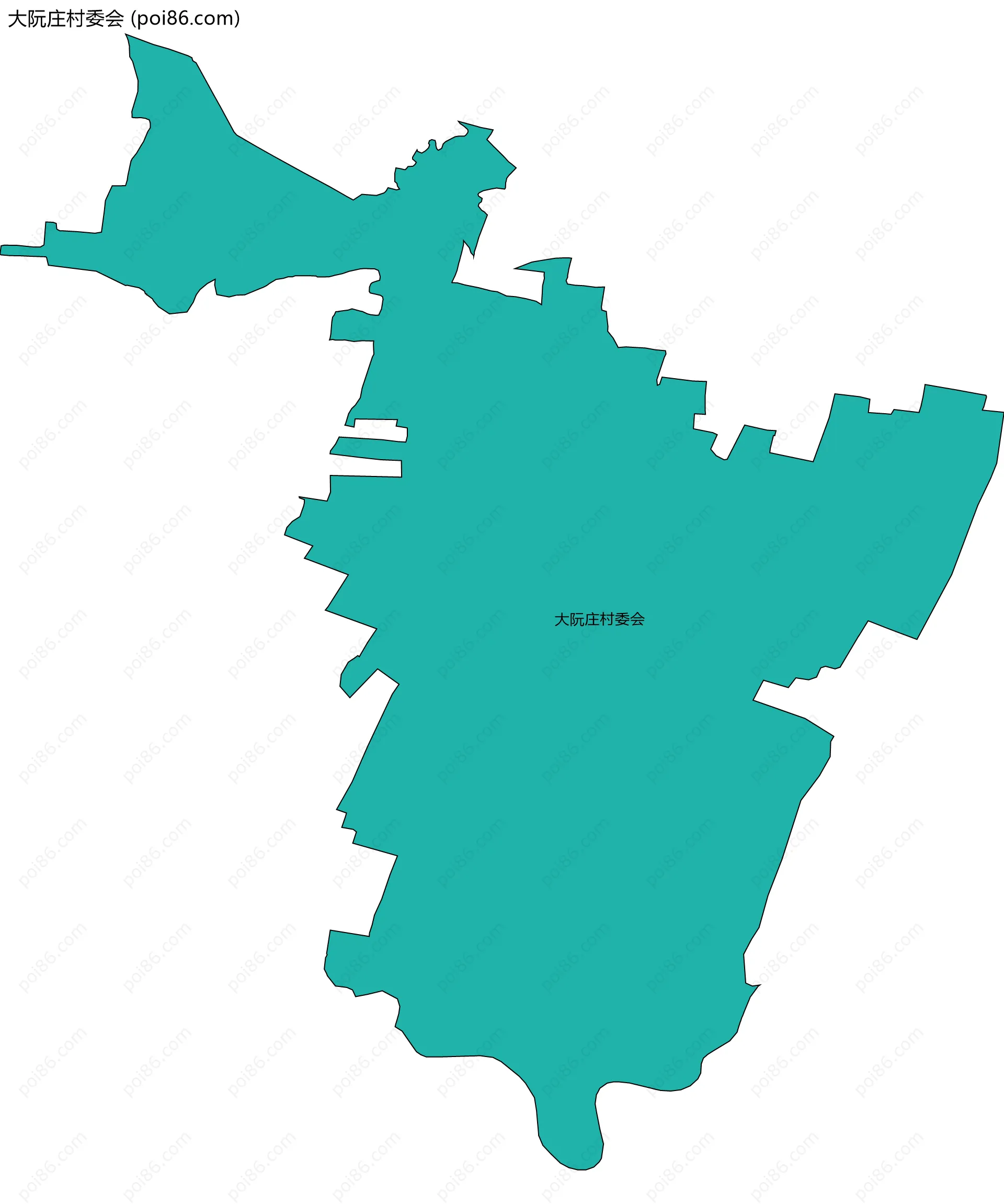 大阮庄村委会边界地图