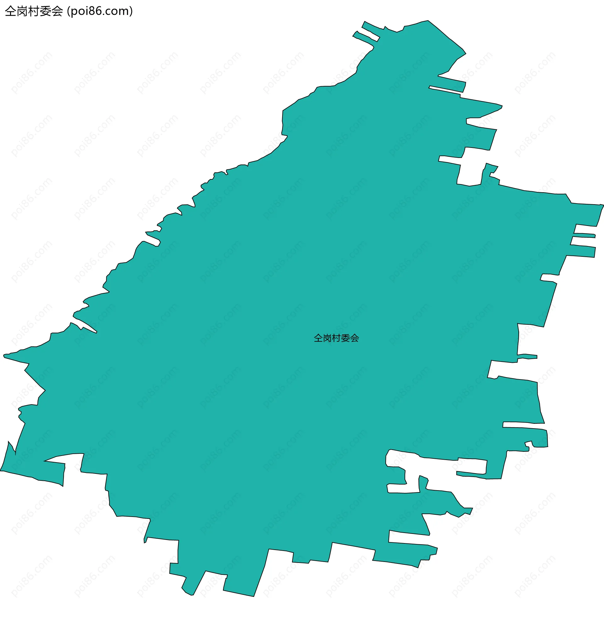 仝岗村委会边界地图