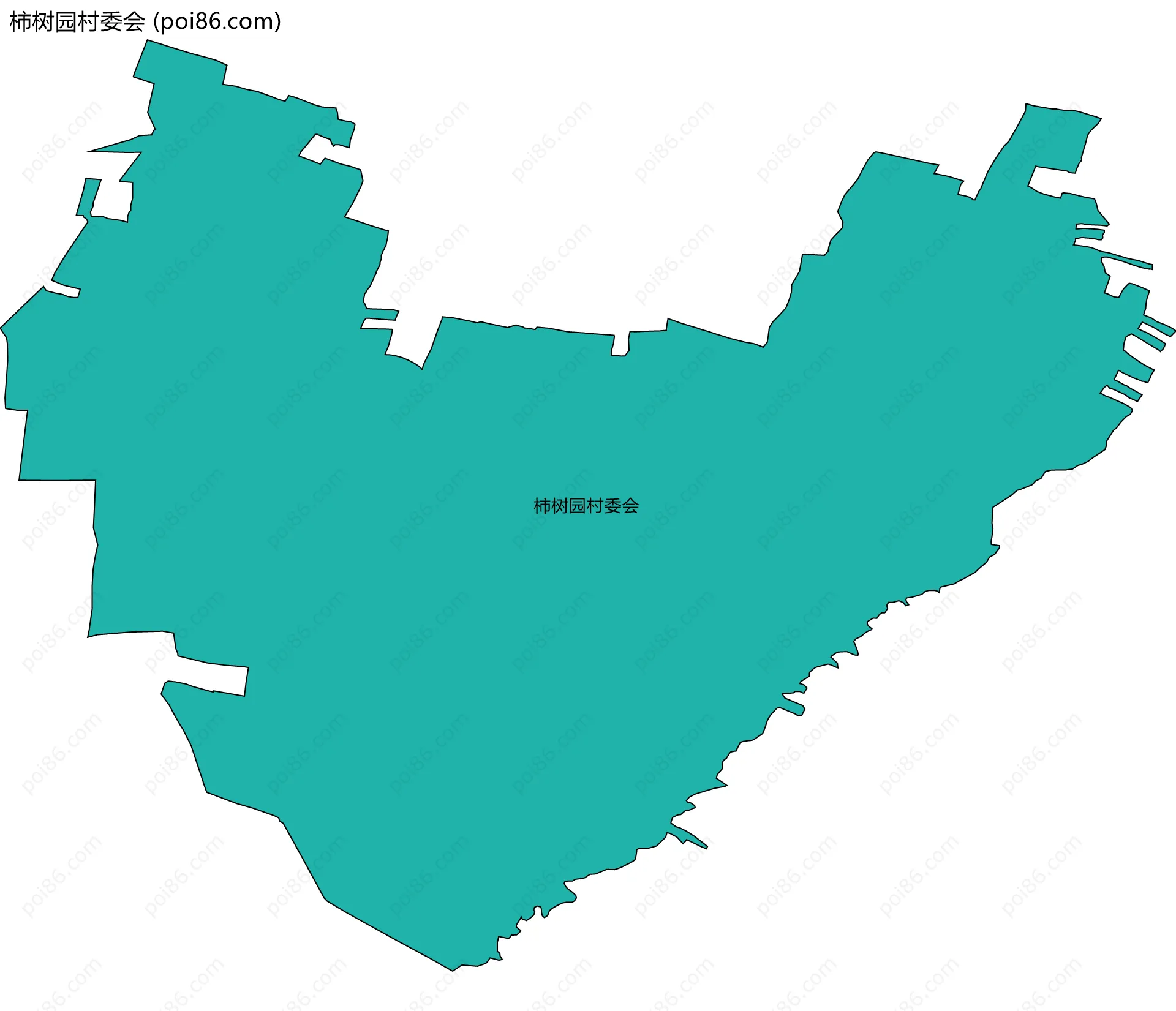 柿树园村委会边界地图
