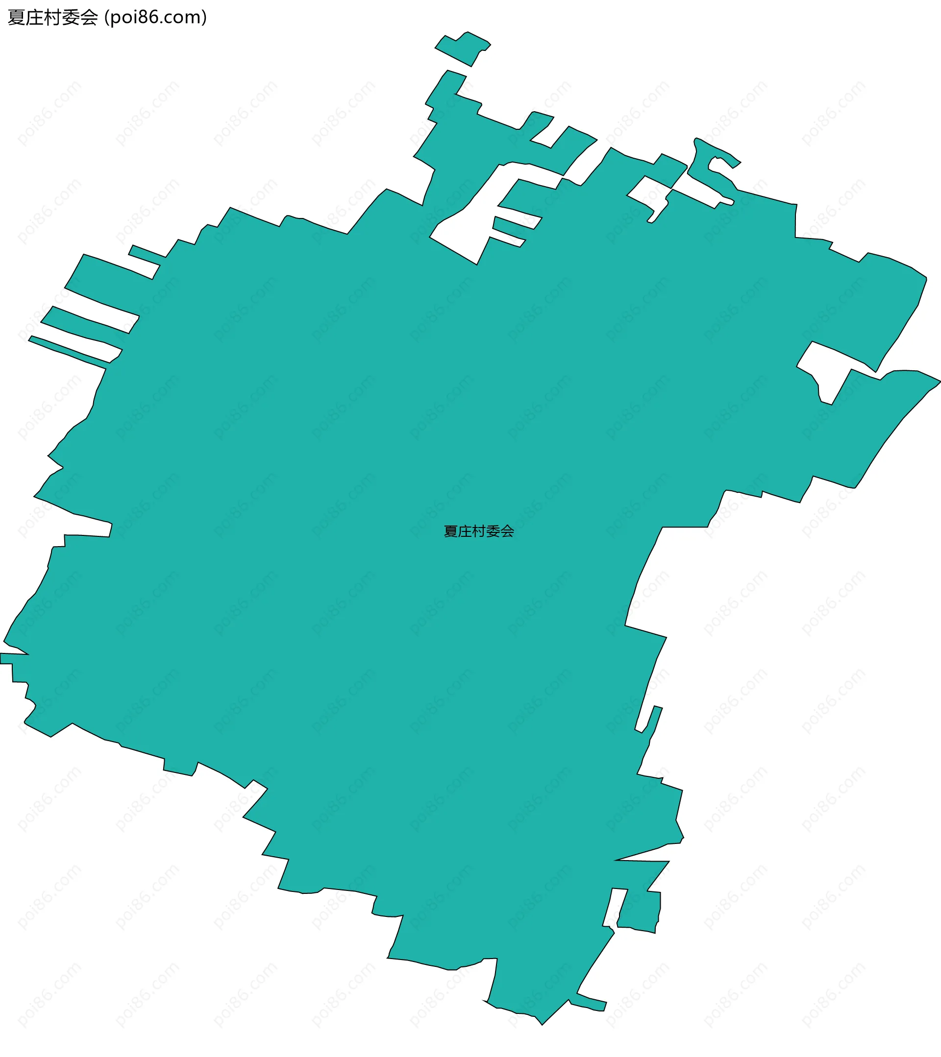 夏庄村委会边界地图