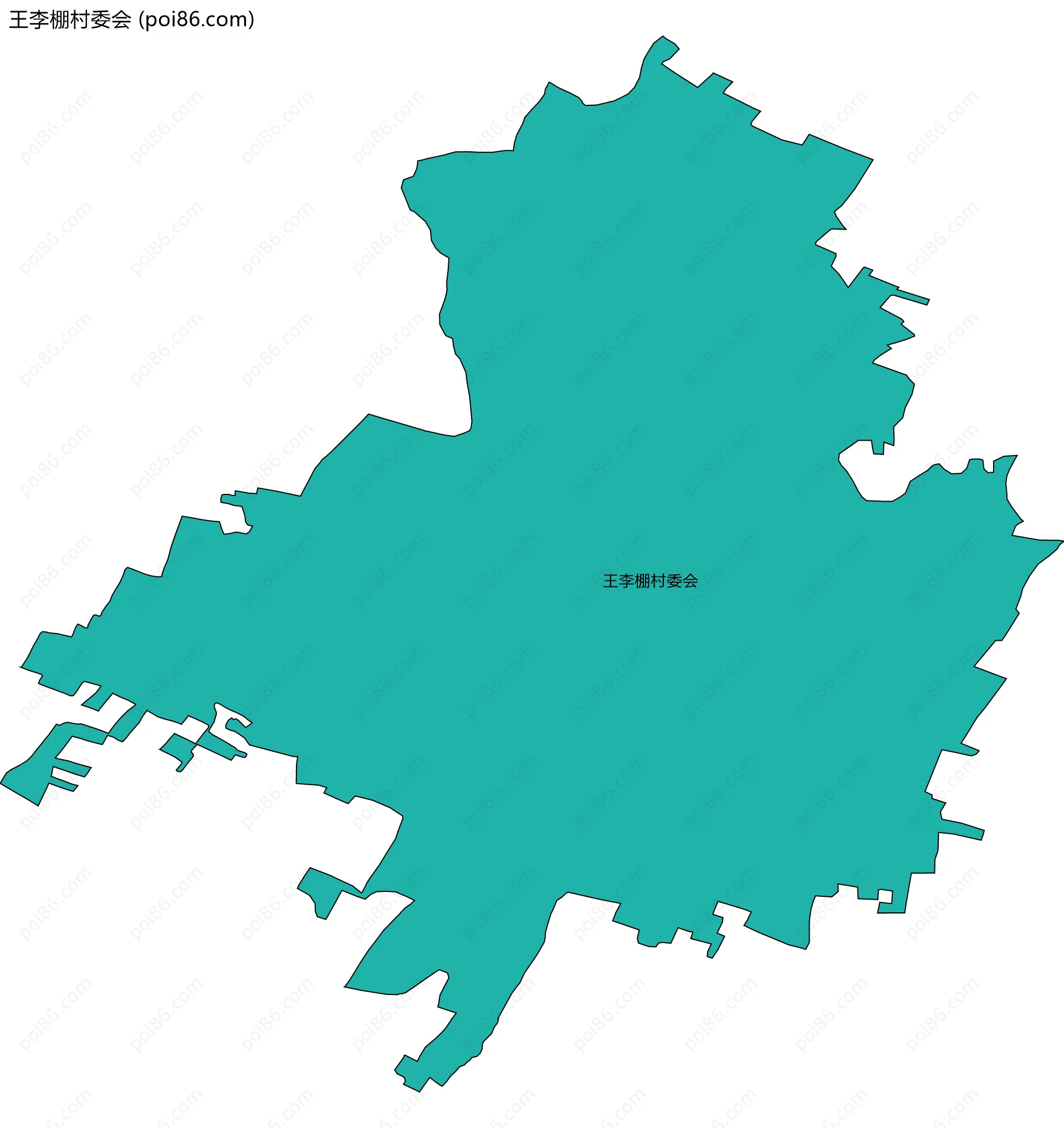 王李棚村委会边界地图