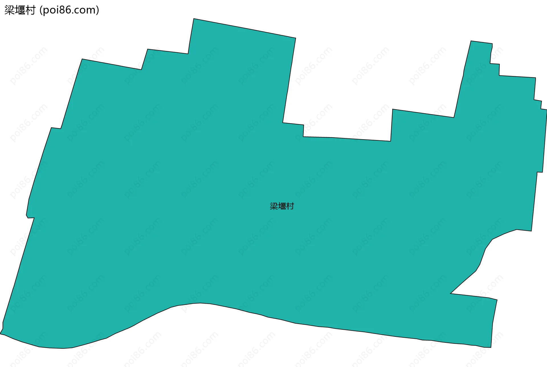 梁堰村边界地图