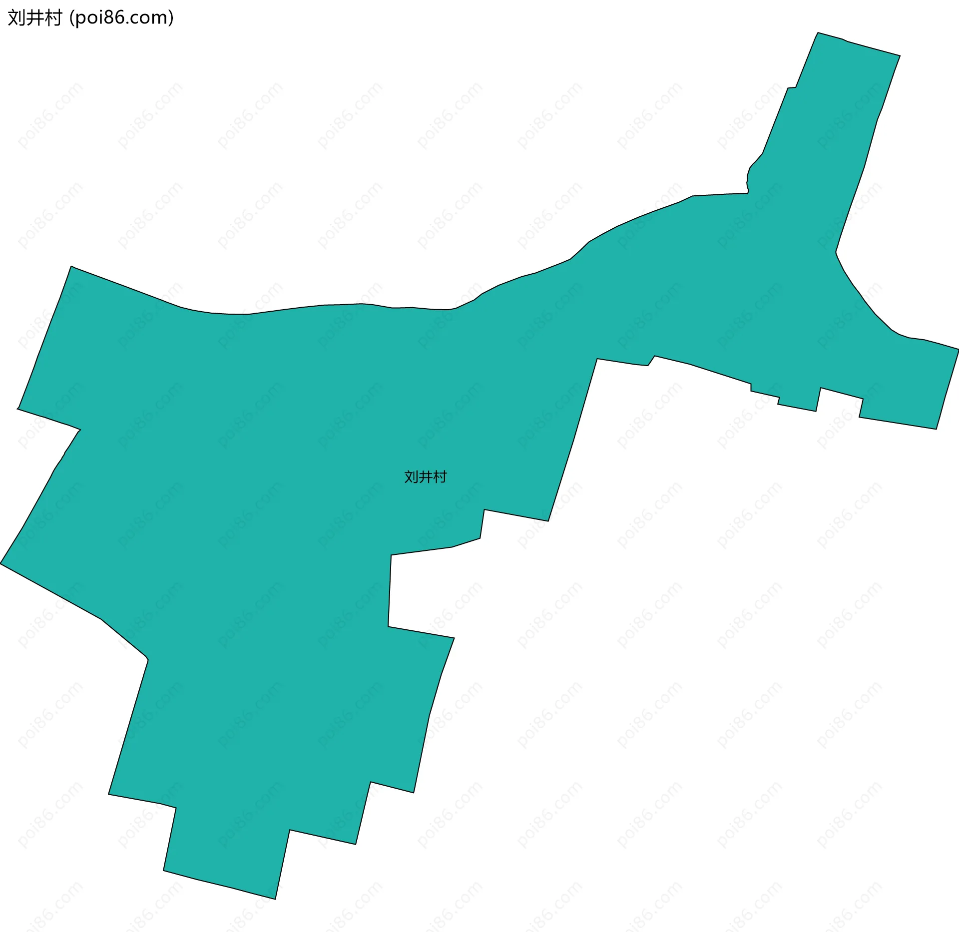 刘井村边界地图