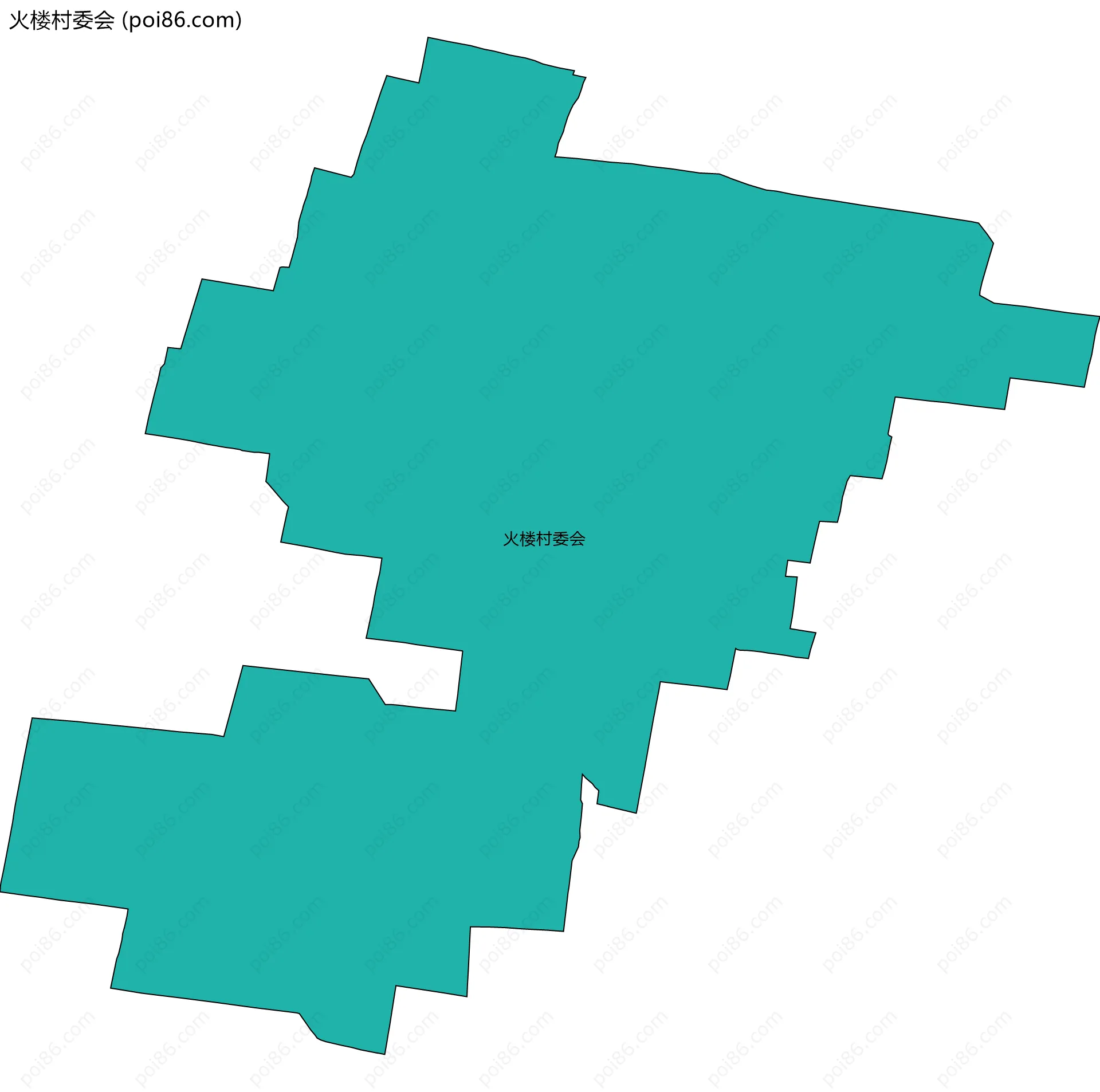火楼村委会边界地图