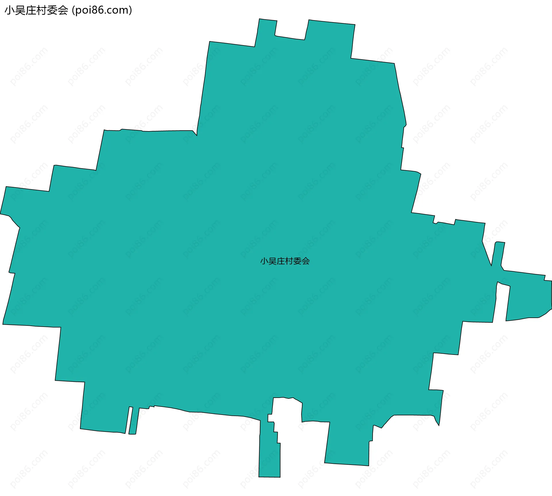 小吴庄村委会边界地图