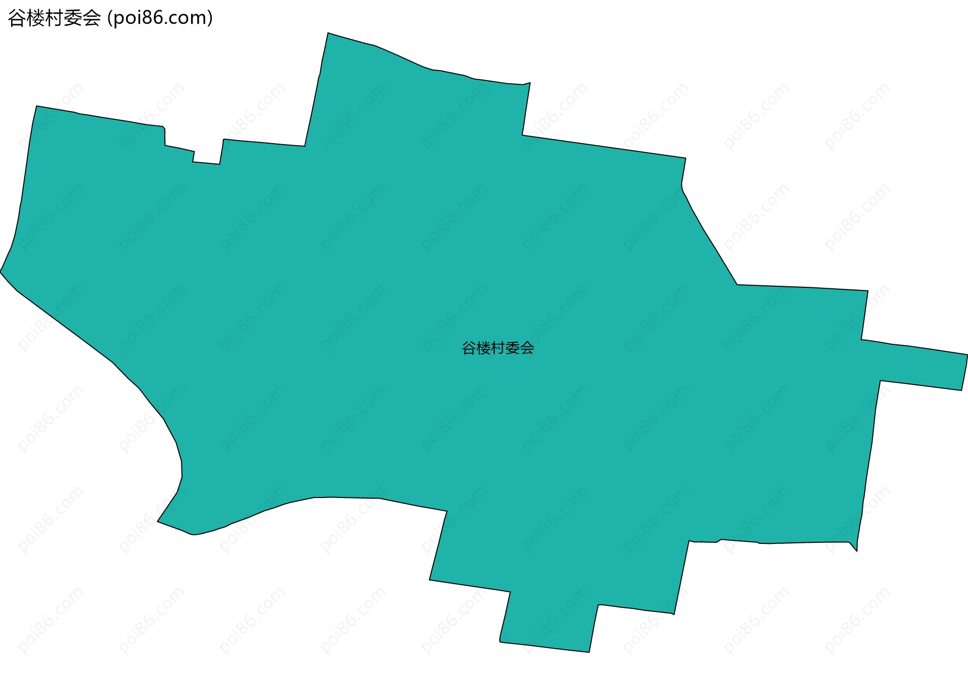 谷楼村委会边界地图