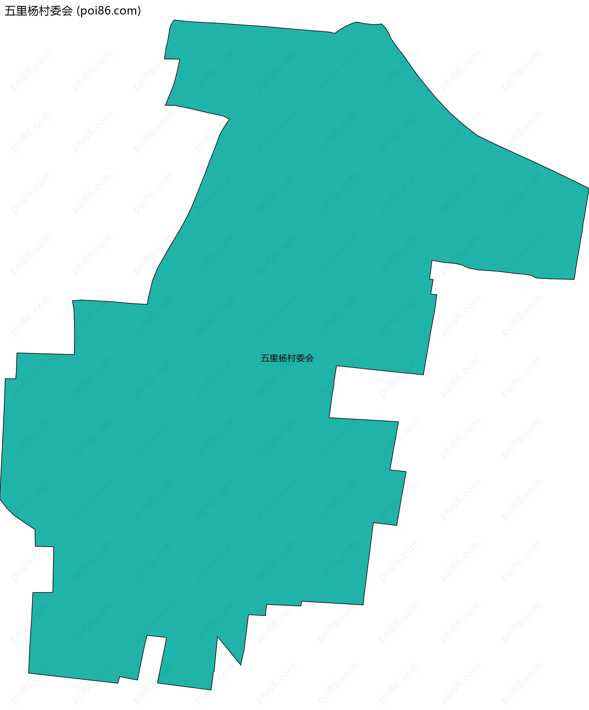 五里杨村委会边界地图