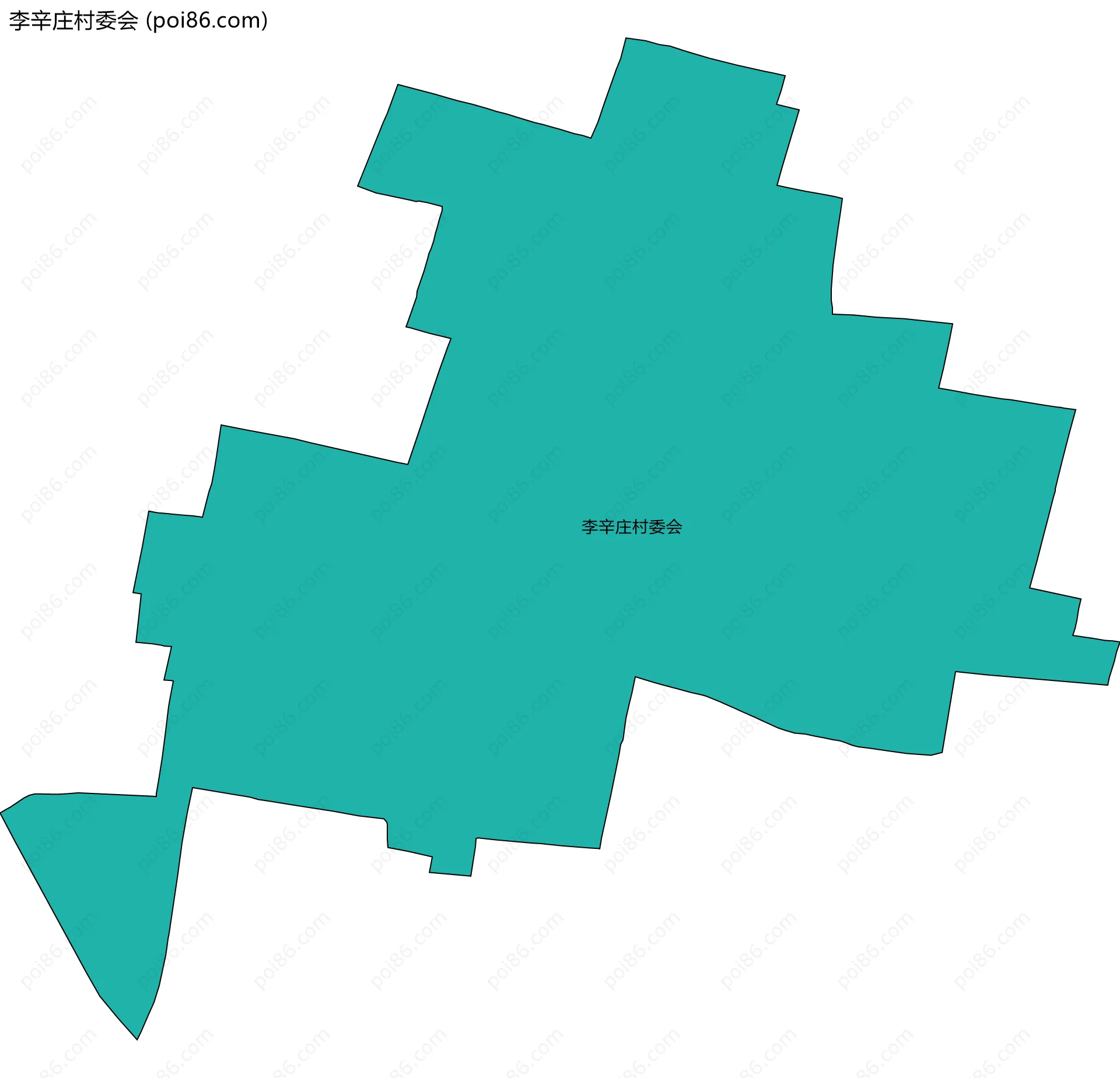 李辛庄村委会边界地图