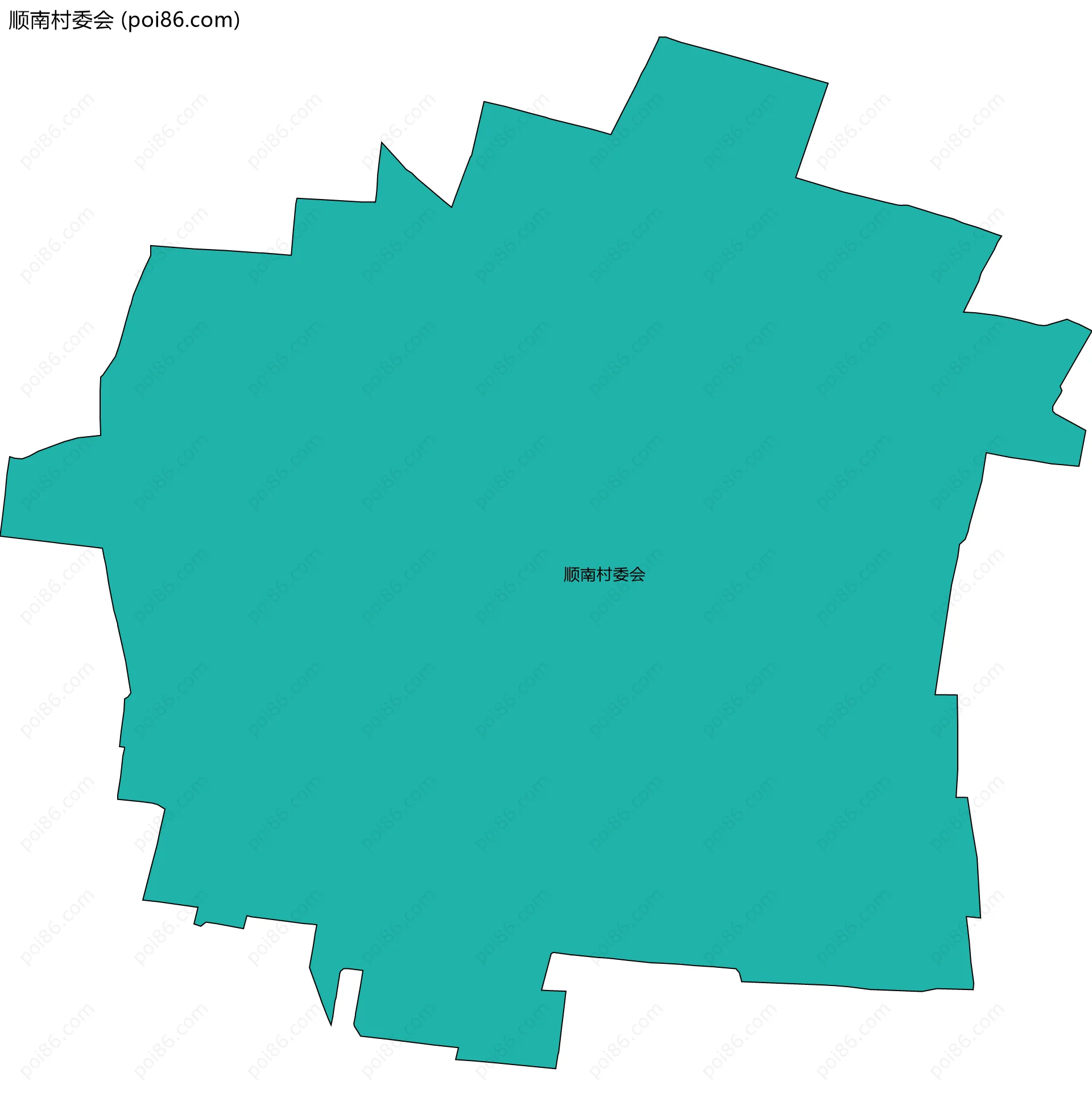 顺南村委会边界地图