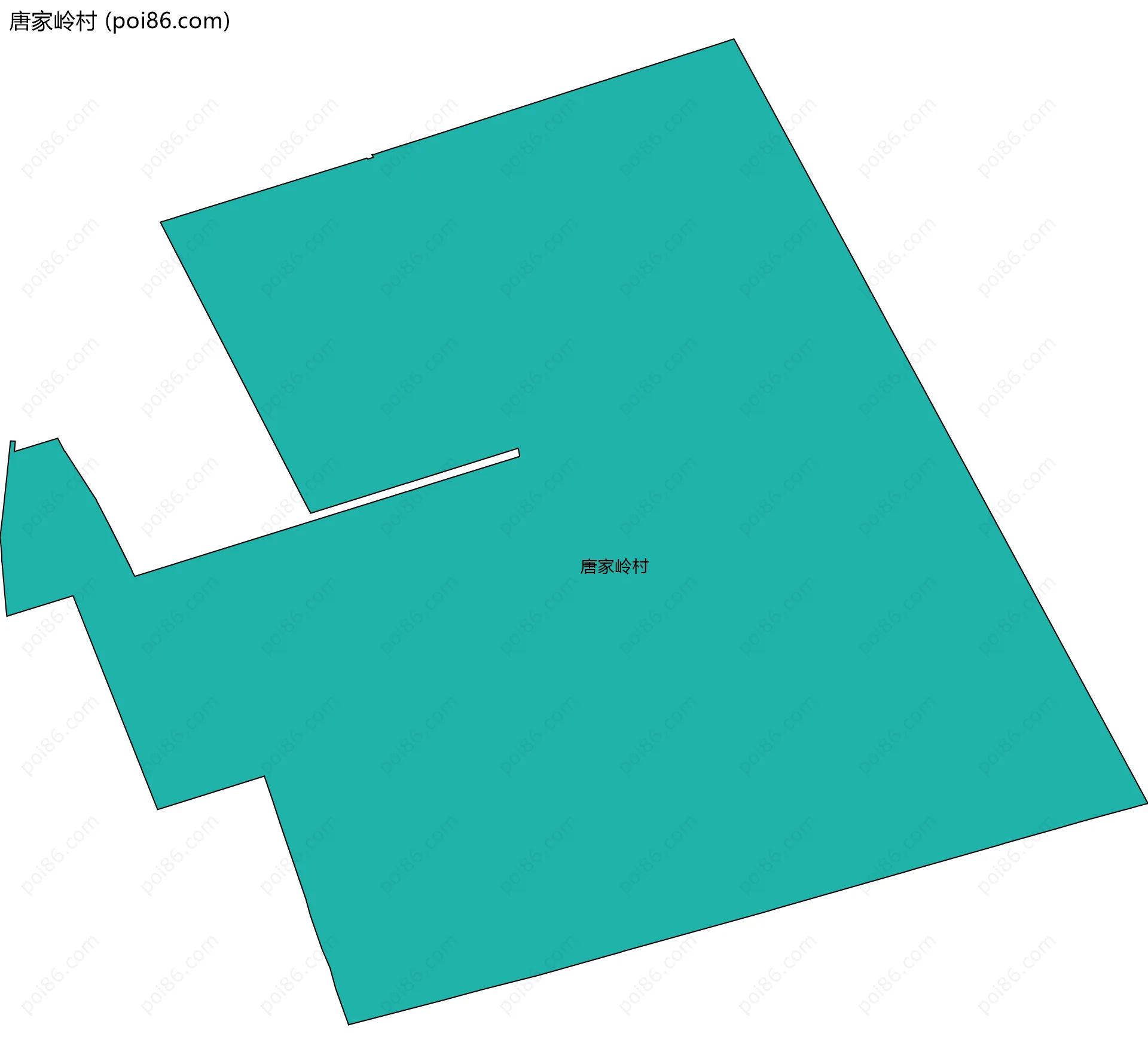 唐家岭村边界地图