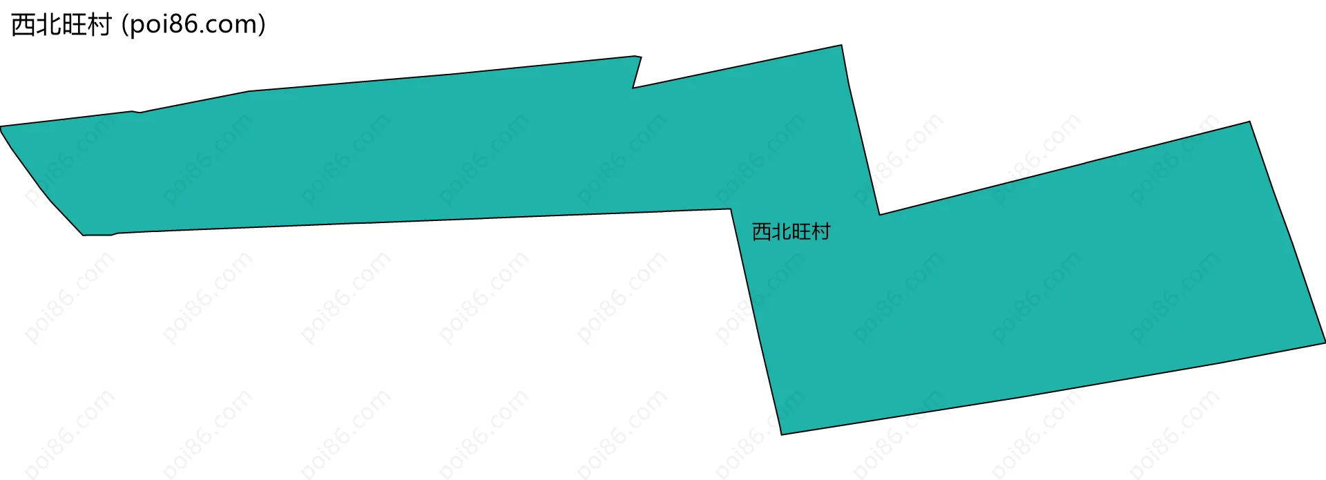 西北旺村边界地图