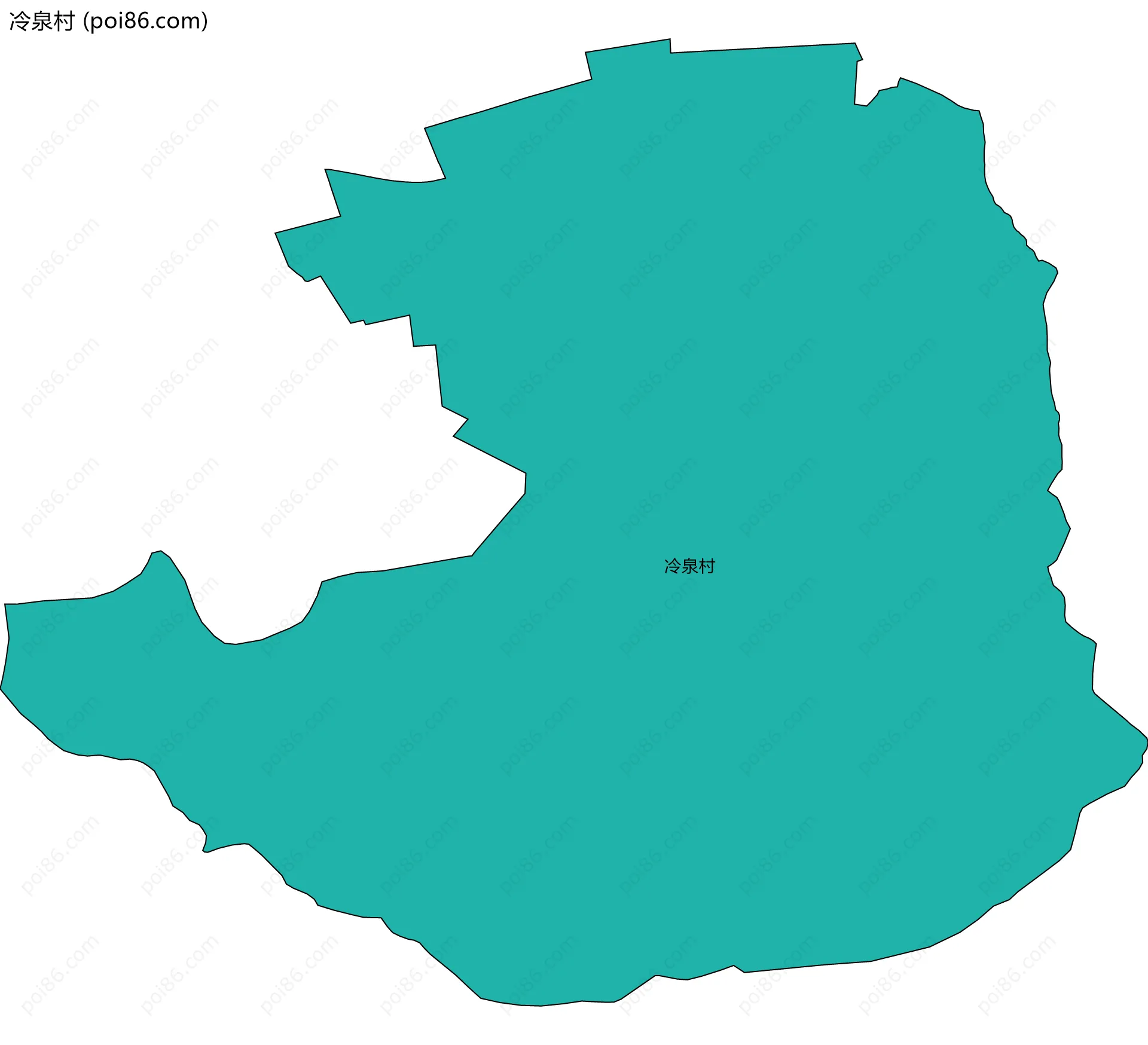 冷泉村边界地图