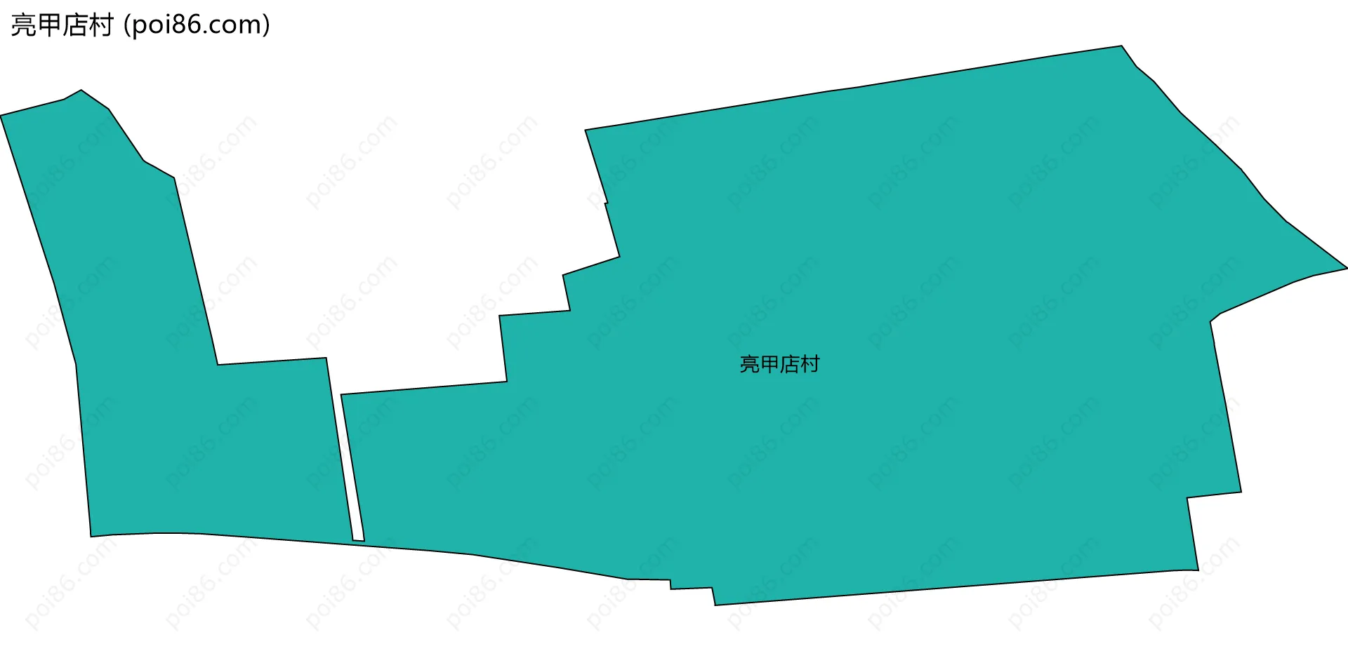 亮甲店村边界地图