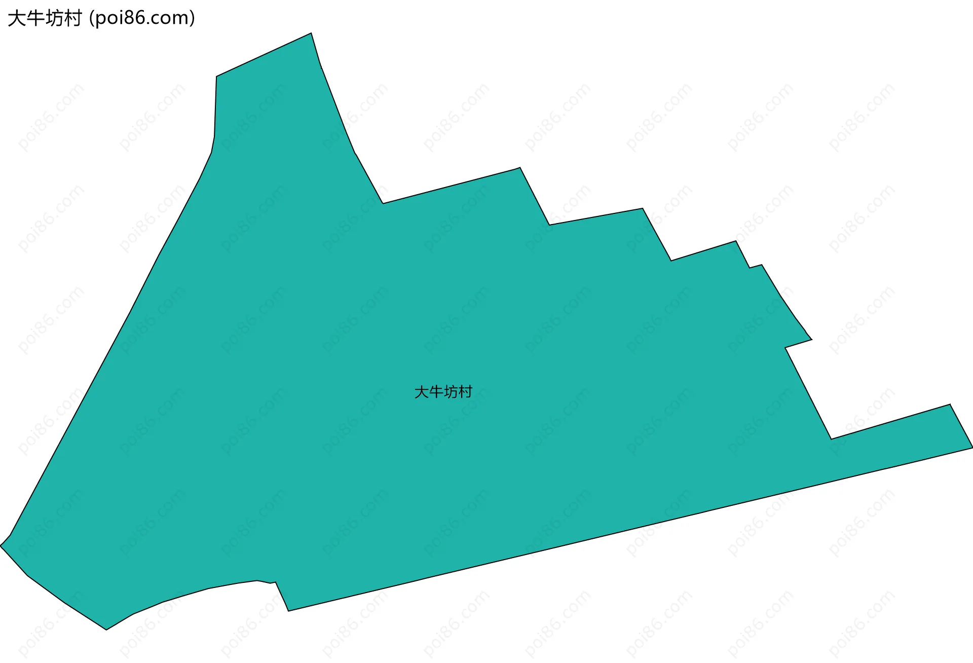大牛坊村边界地图