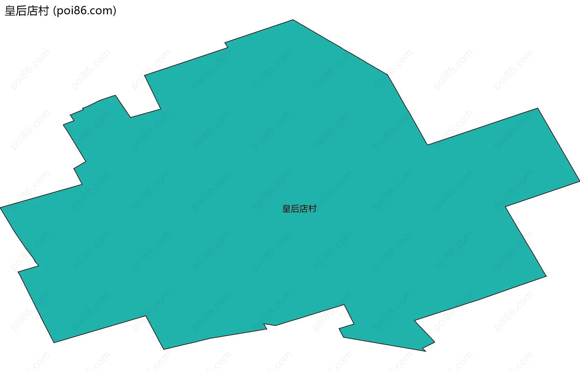 皇后店村边界地图