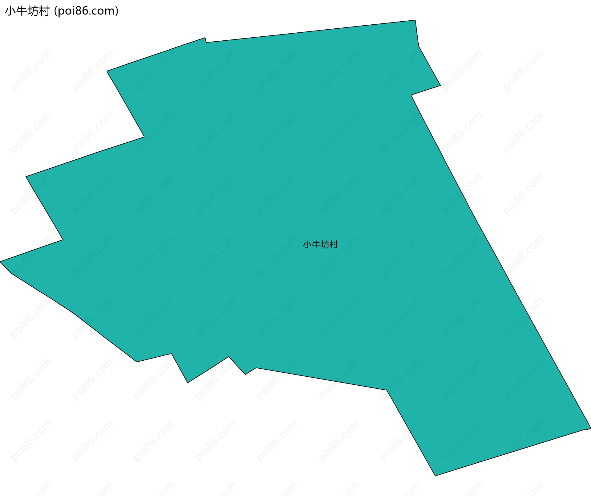 小牛坊村边界地图