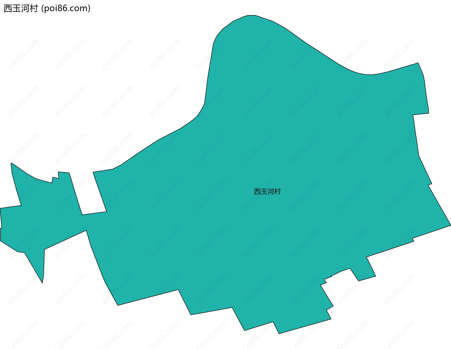 西玉河村边界地图