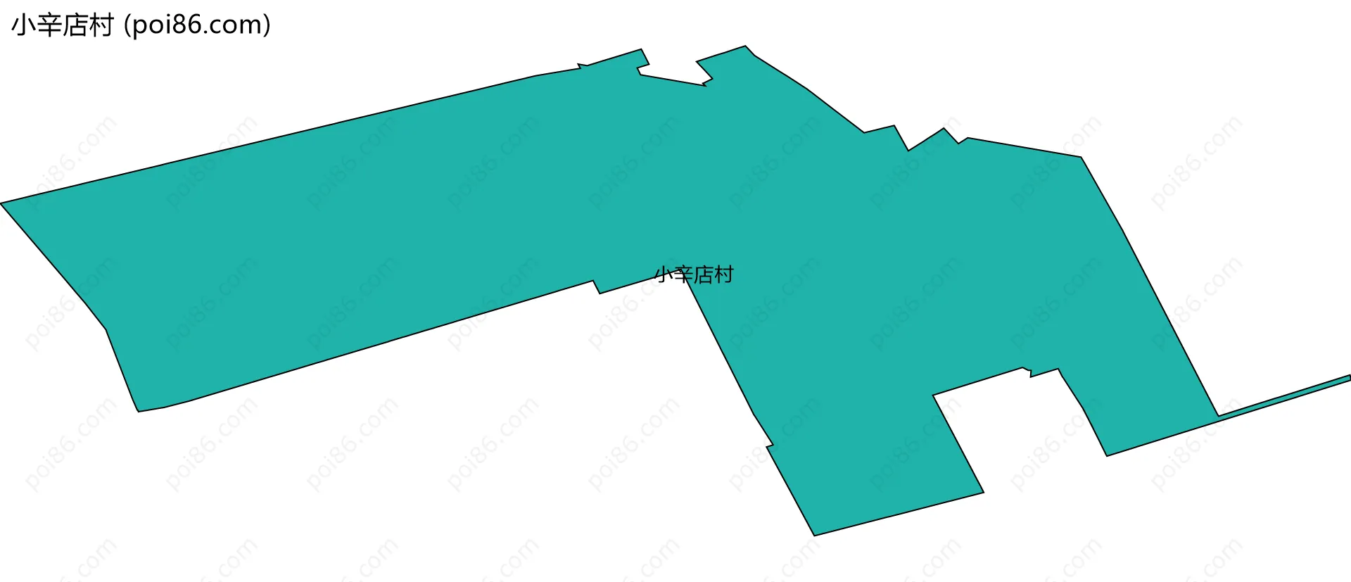 小辛店村边界地图