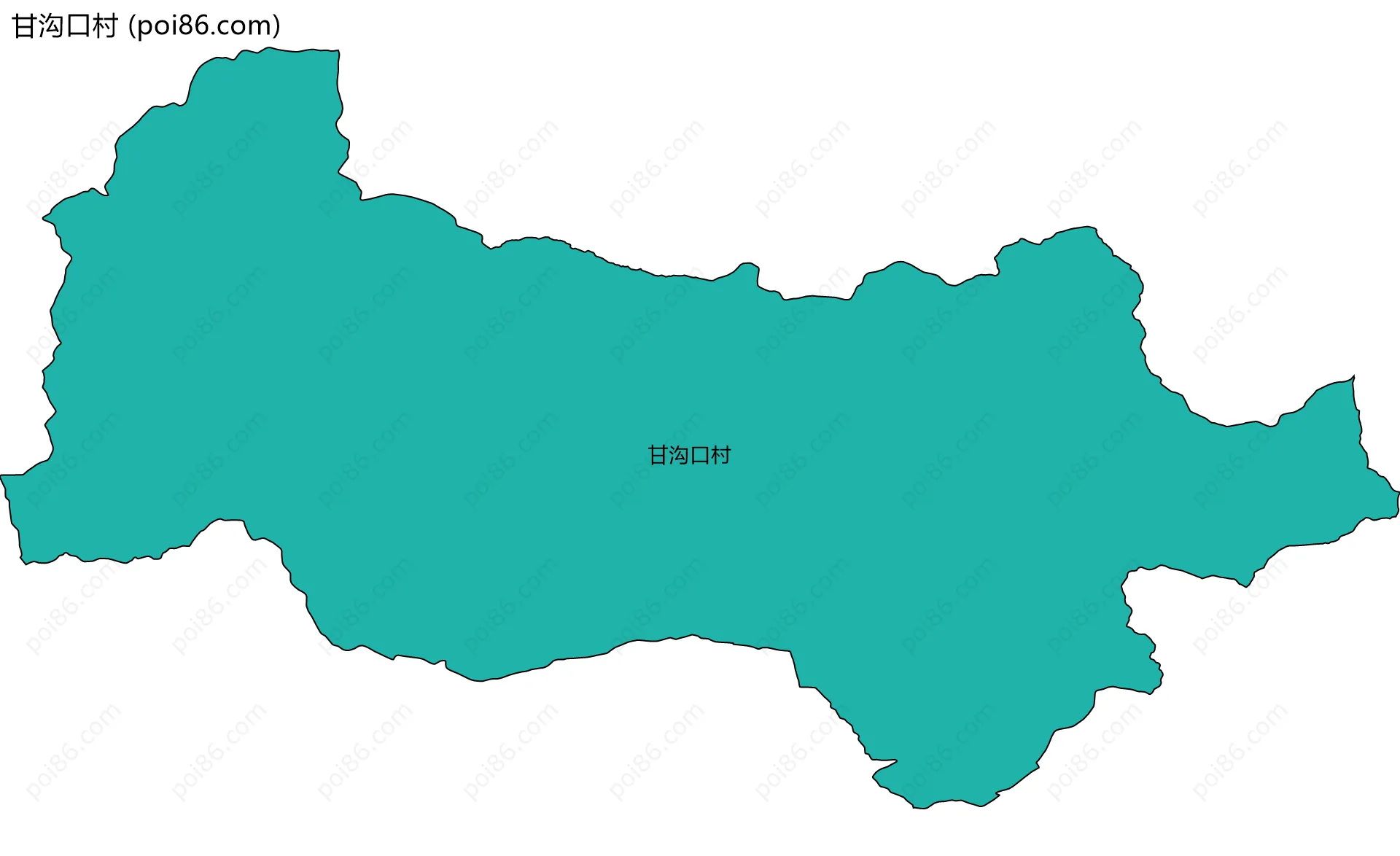 甘沟口村边界地图