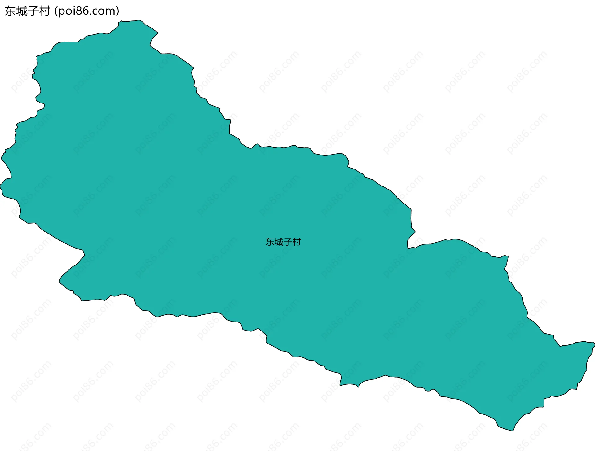 东城子村边界地图