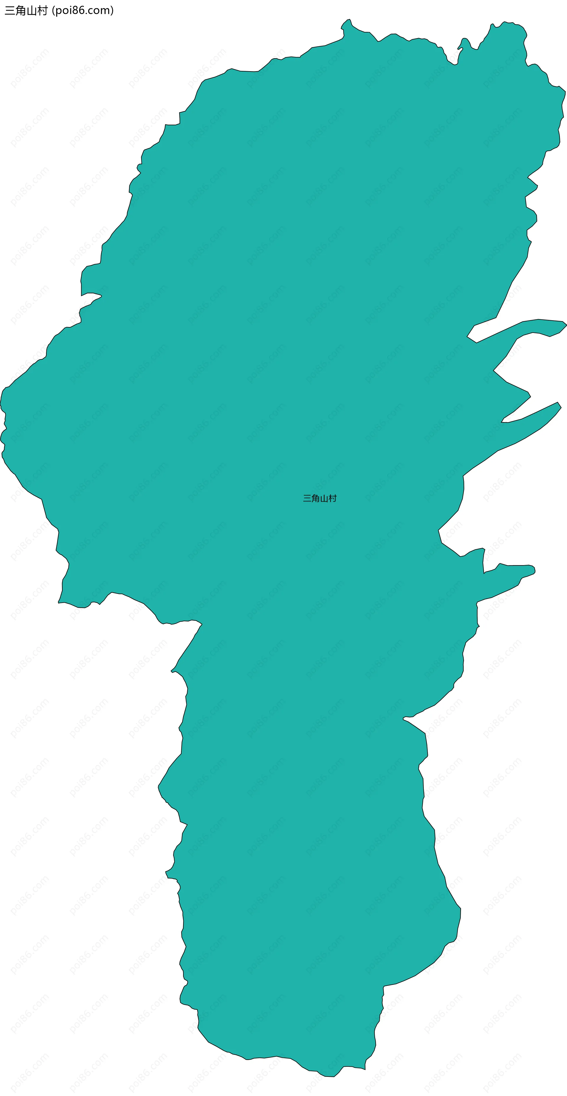三角山村边界地图