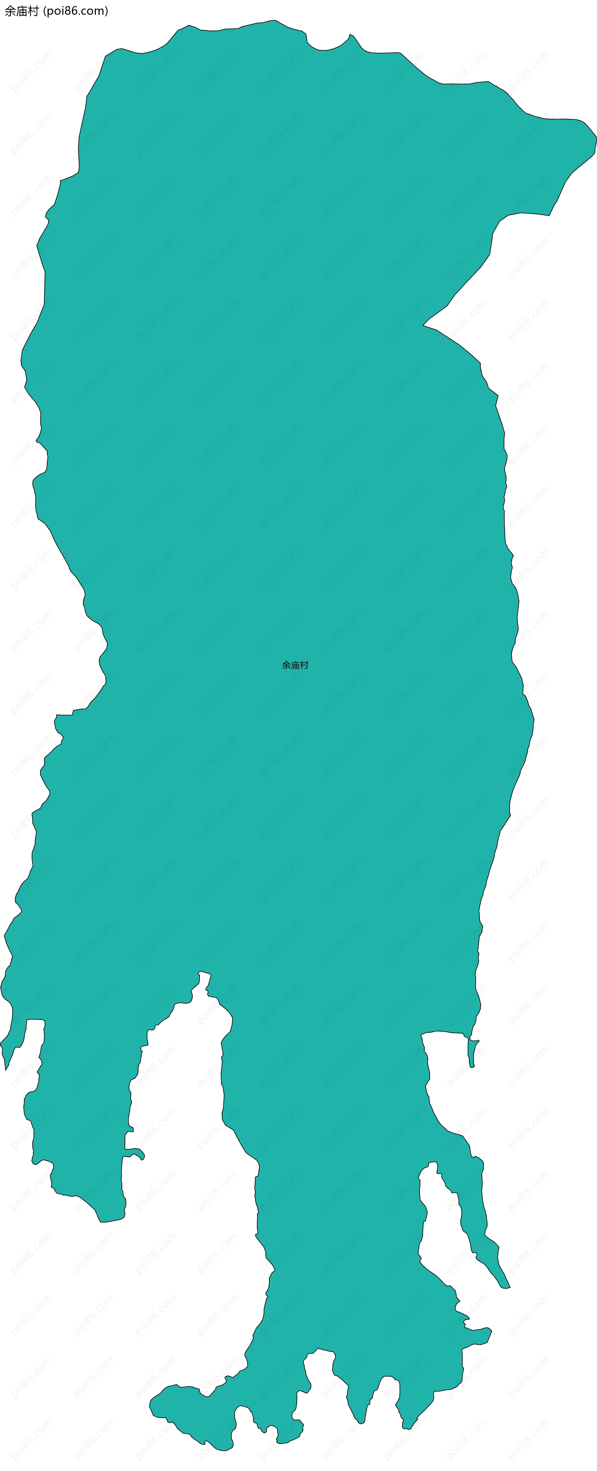 余庙村边界地图