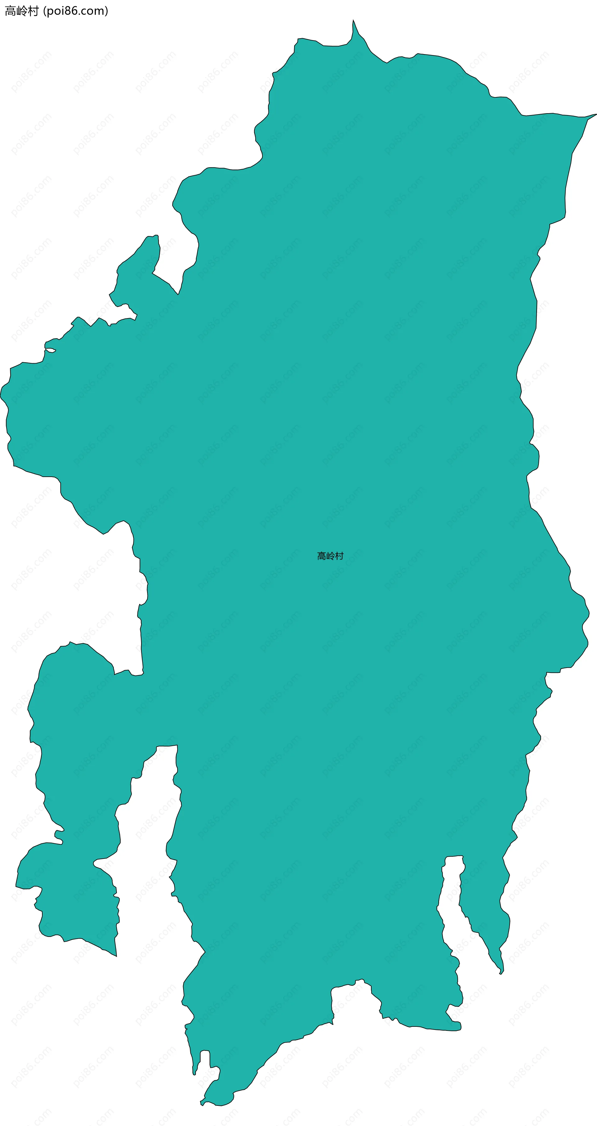 高岭村边界地图