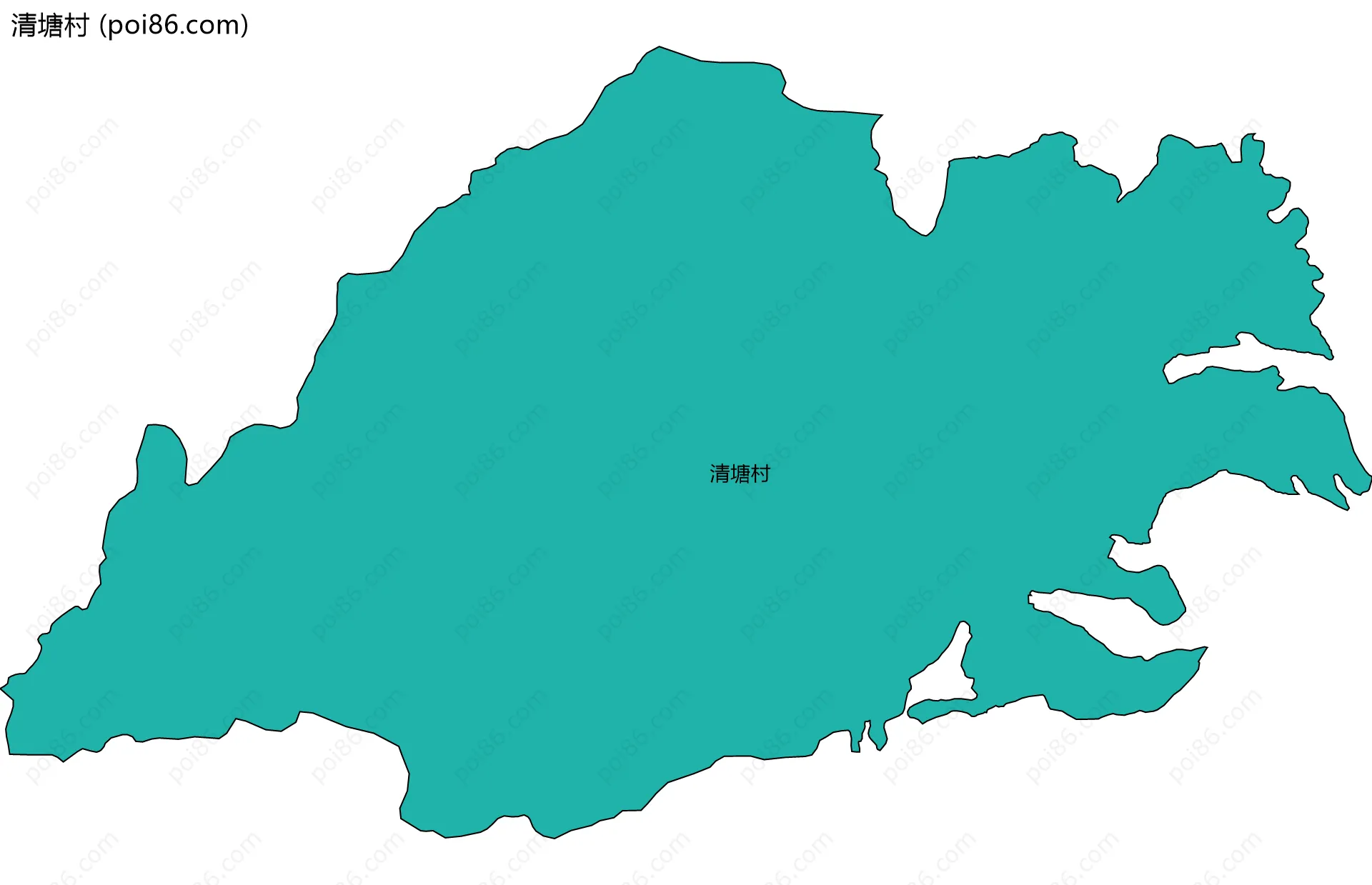 清塘村边界地图
