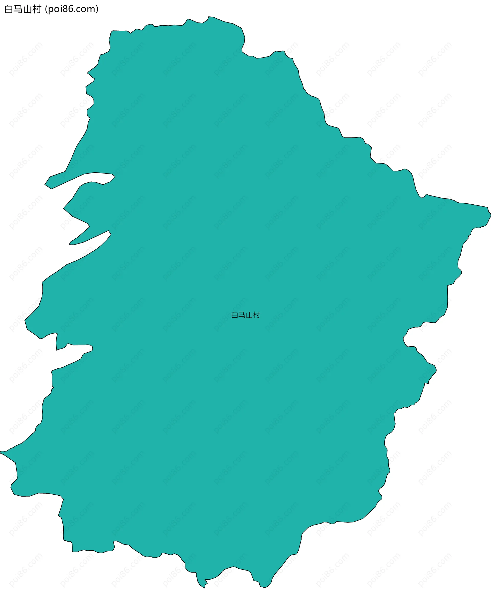 白马山村边界地图