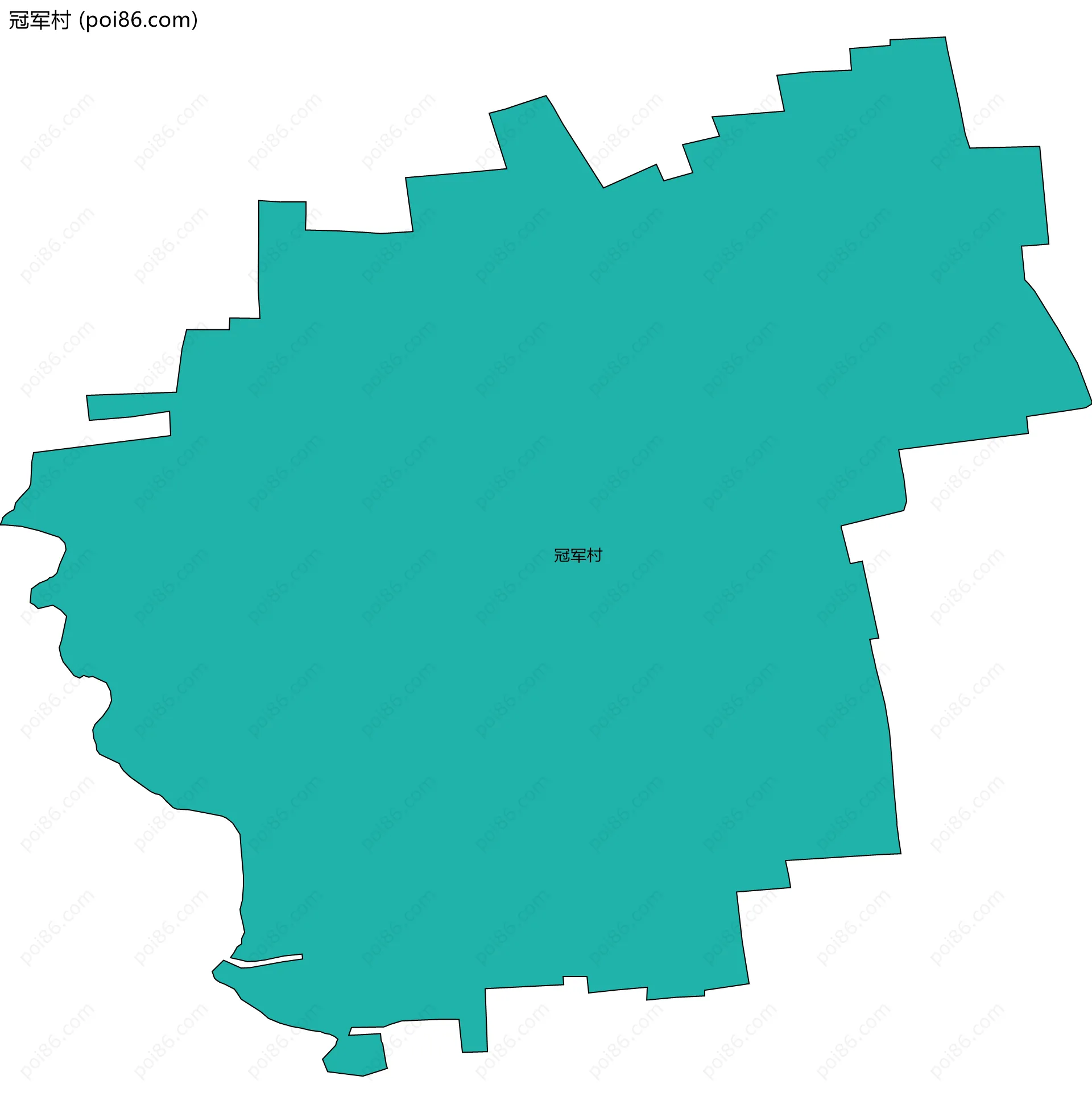 冠军村边界地图