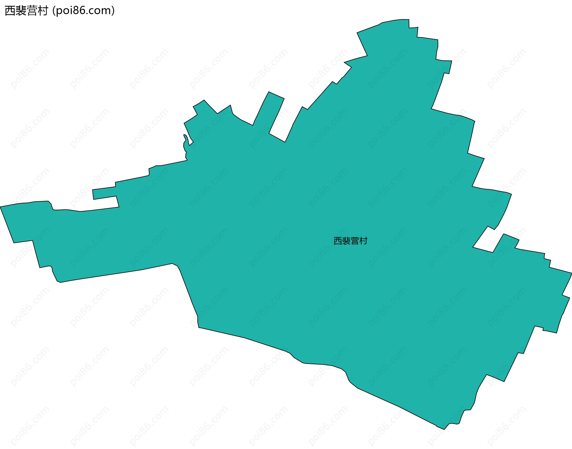 西裴营村边界地图