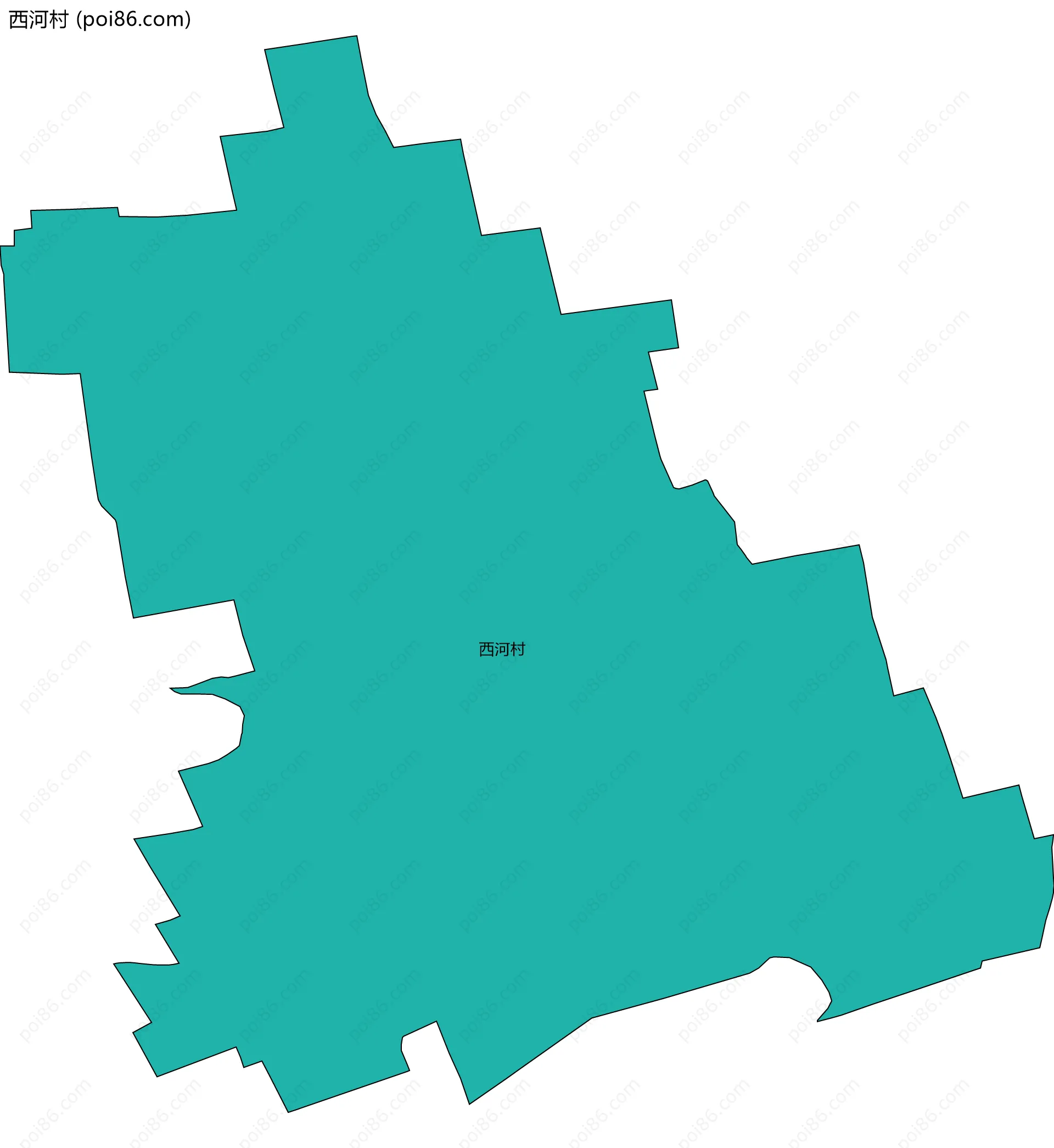 西河村边界地图