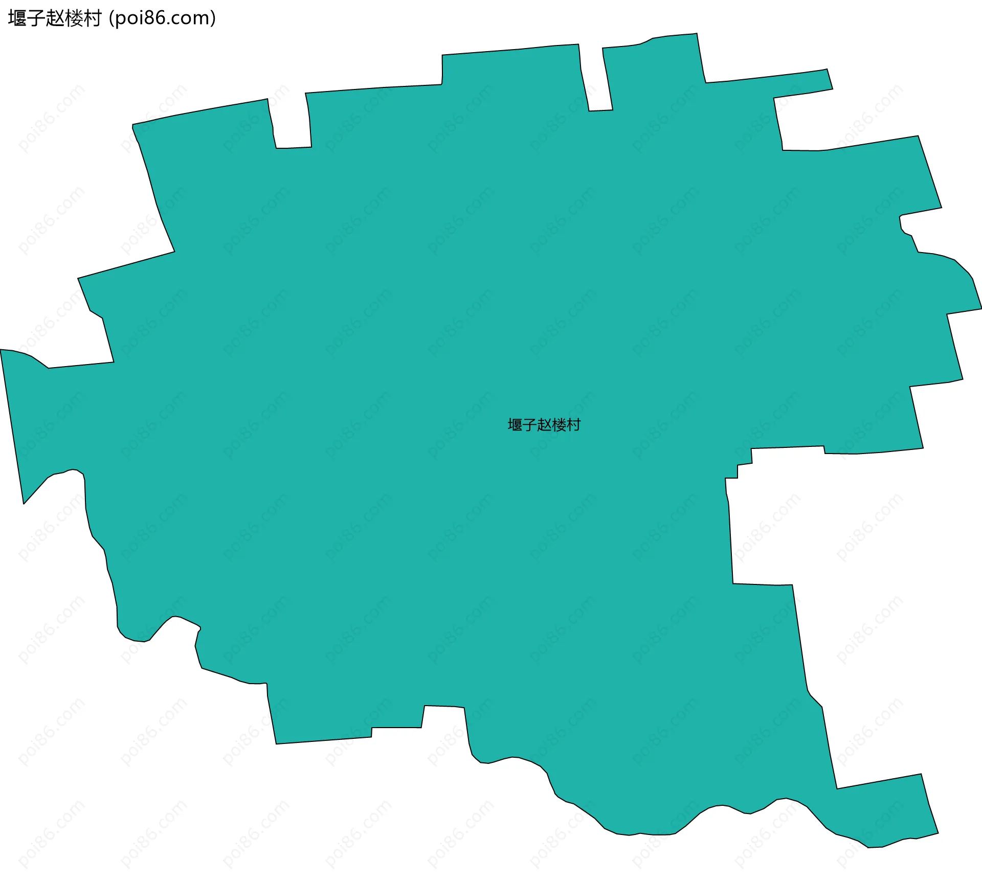 堰子赵楼村边界地图