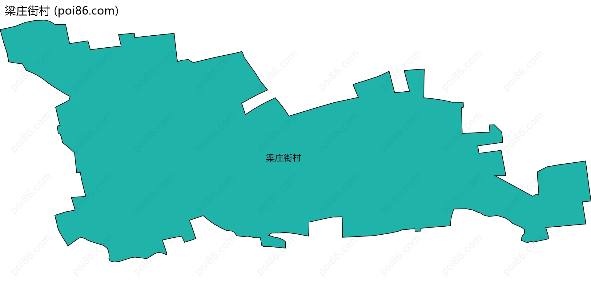 梁庄街村边界地图