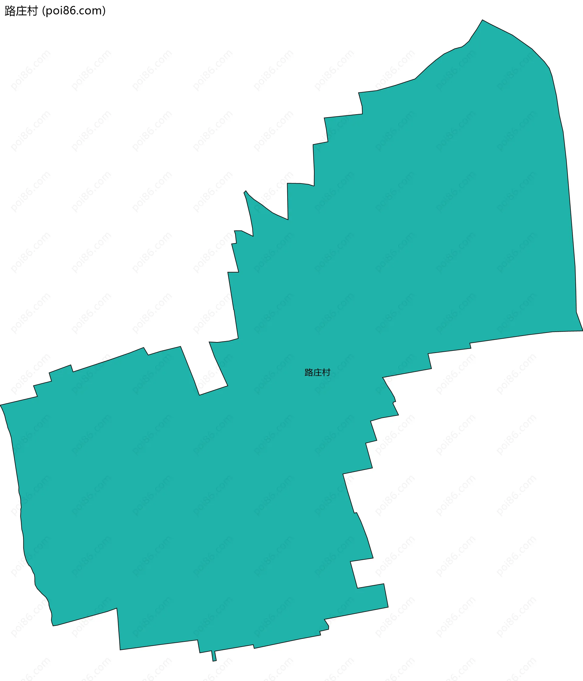 路庄村边界地图