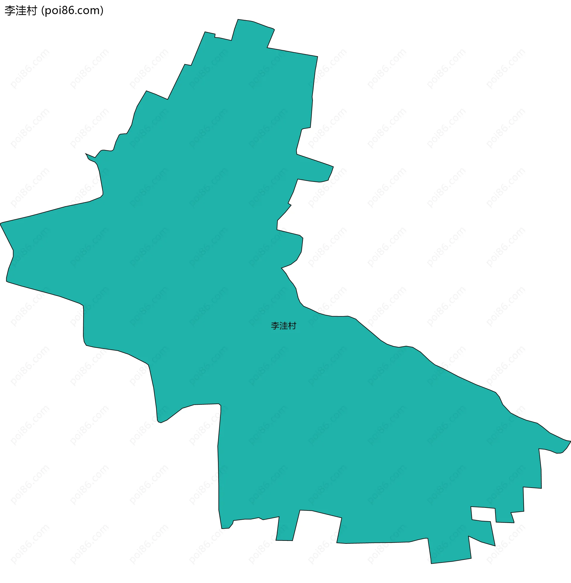 李洼村边界地图