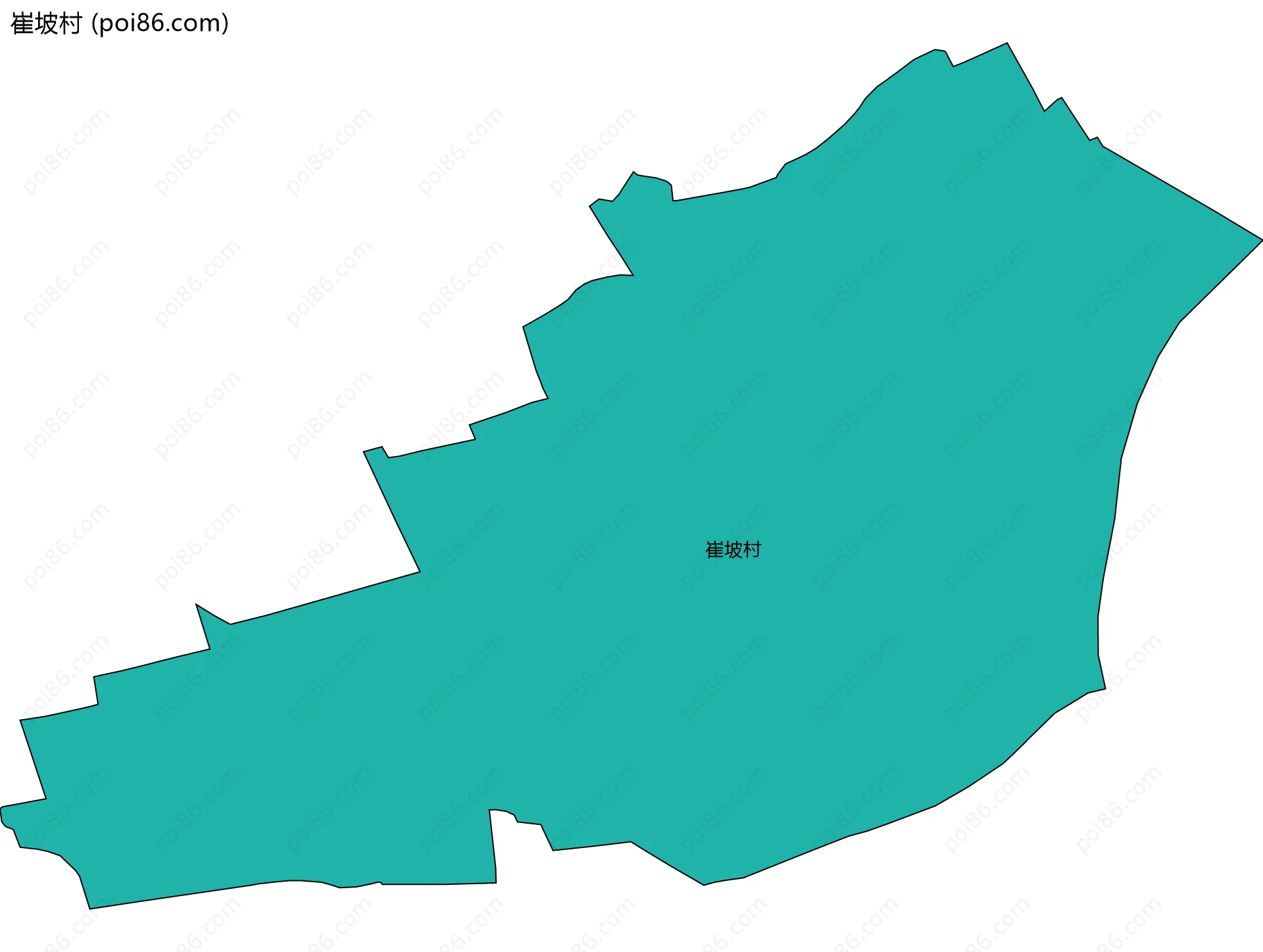 崔坡村边界地图