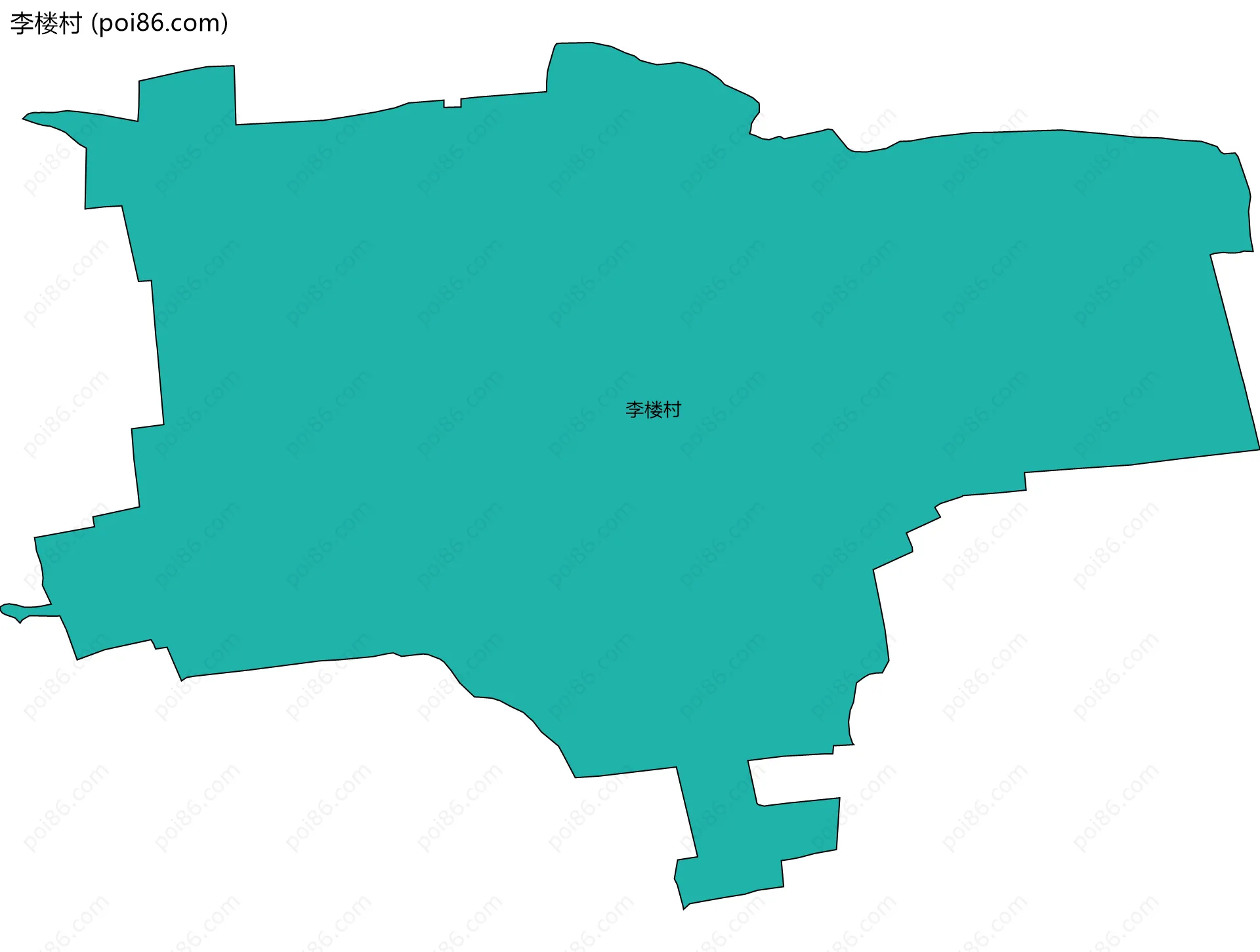 李楼村边界地图