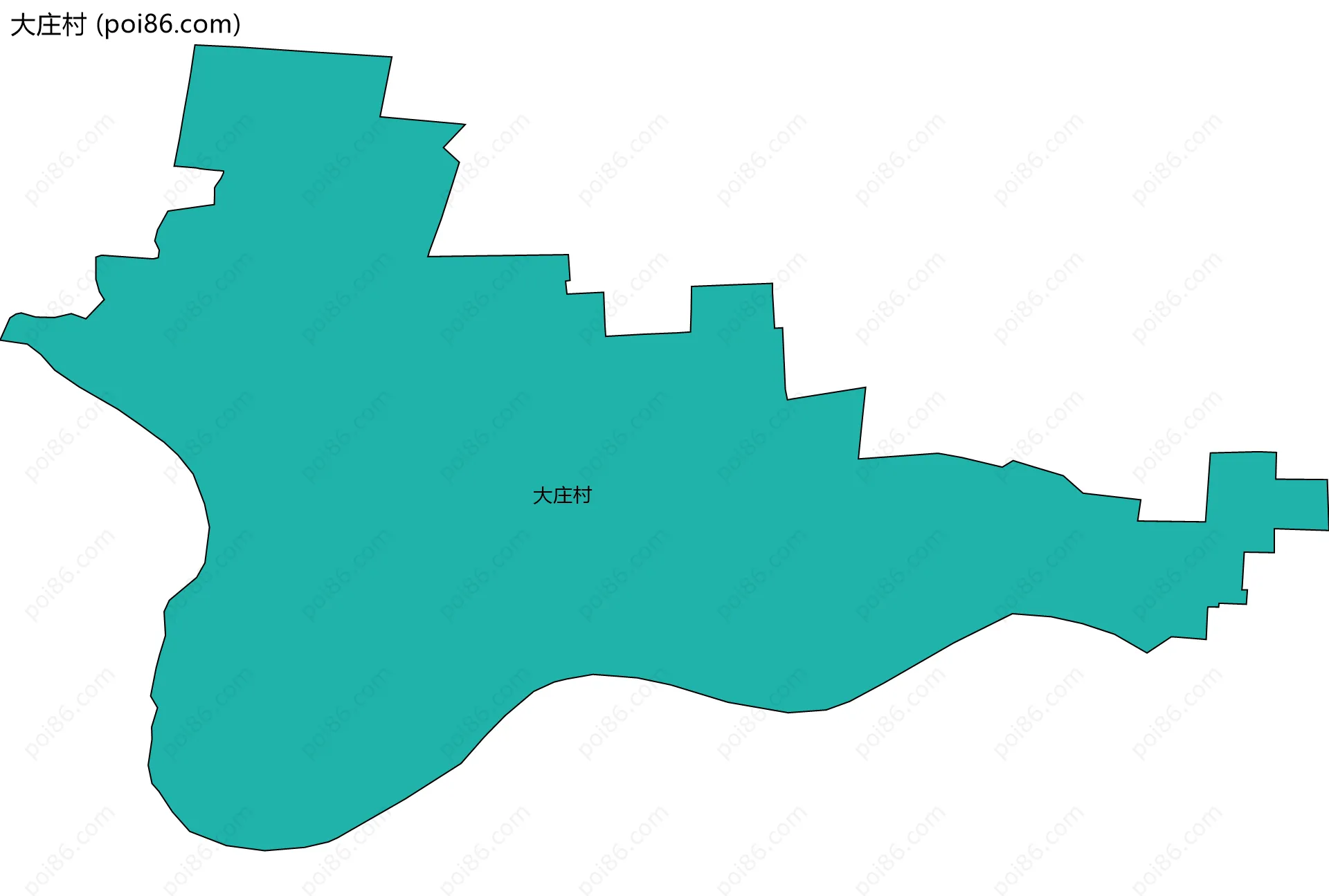 大庄村边界地图