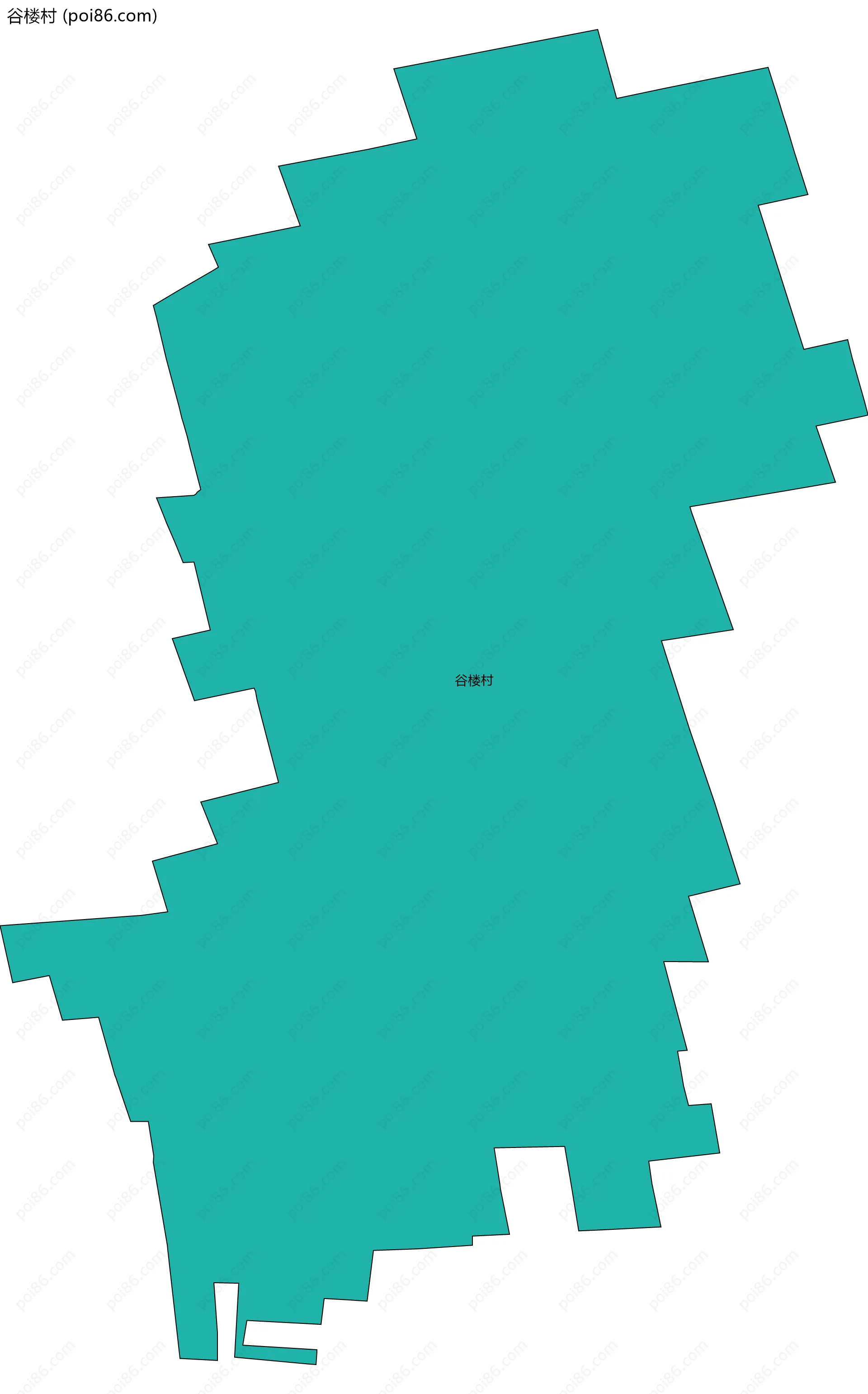 谷楼村边界地图