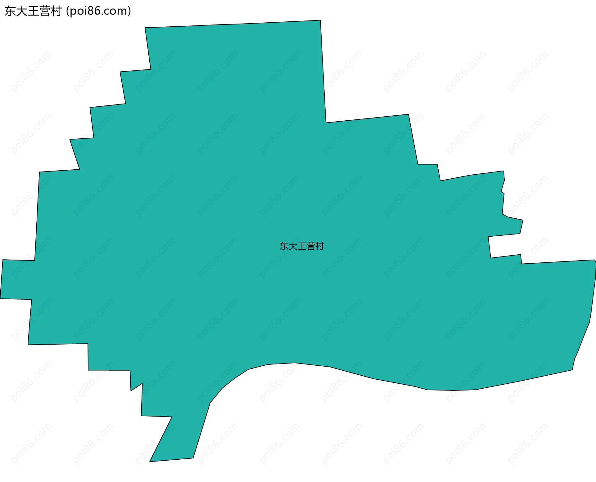 东大王营村边界地图