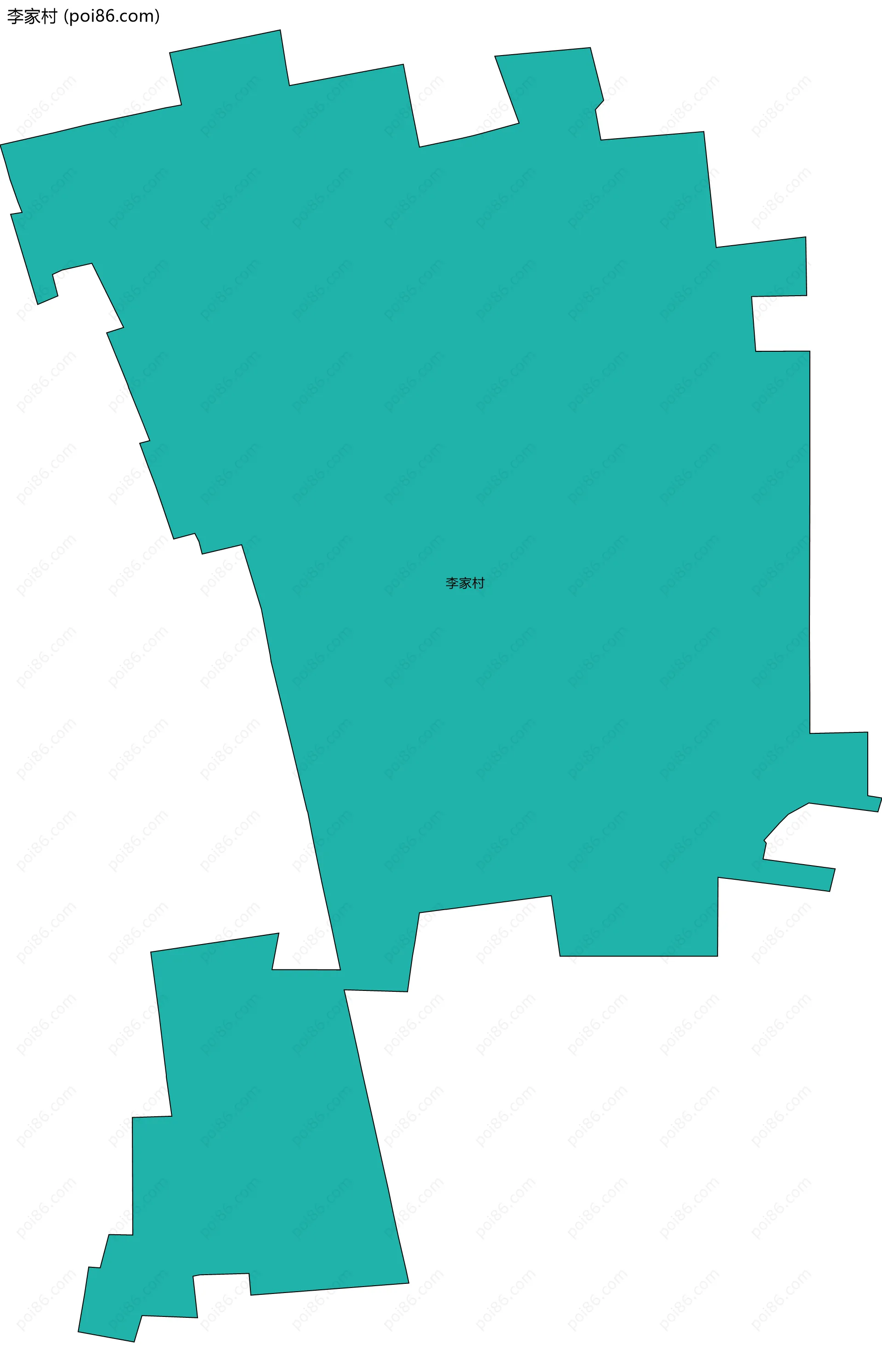 李家村边界地图